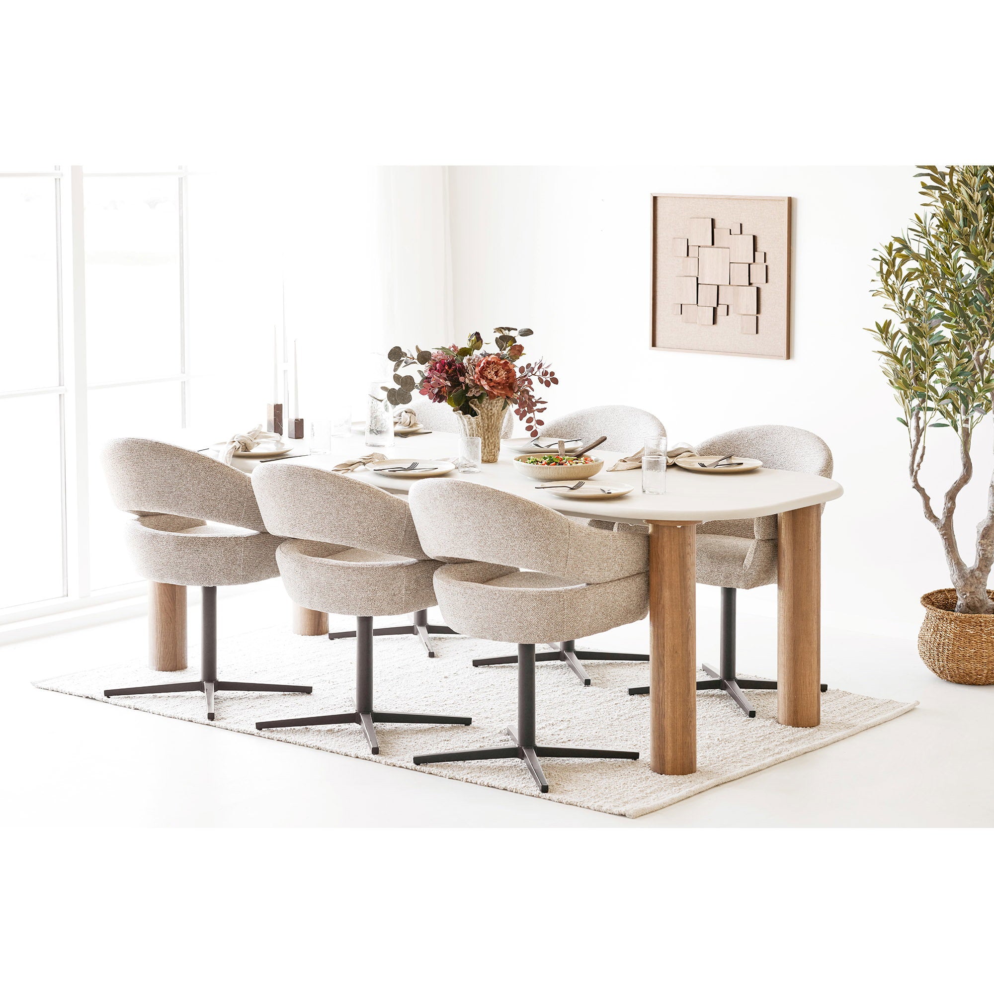 Bela Vloerkleed - Vloerkleed, handgeweven, beige, 160x230 cm
