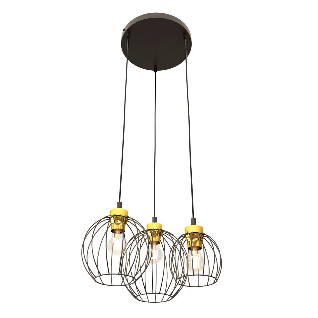 Hanglamp - NANDO 3PREM BL GOUD