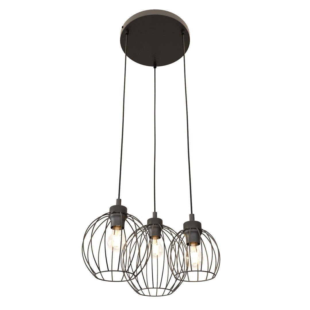 Hanglamp - NANDO 3PREM ZWART
