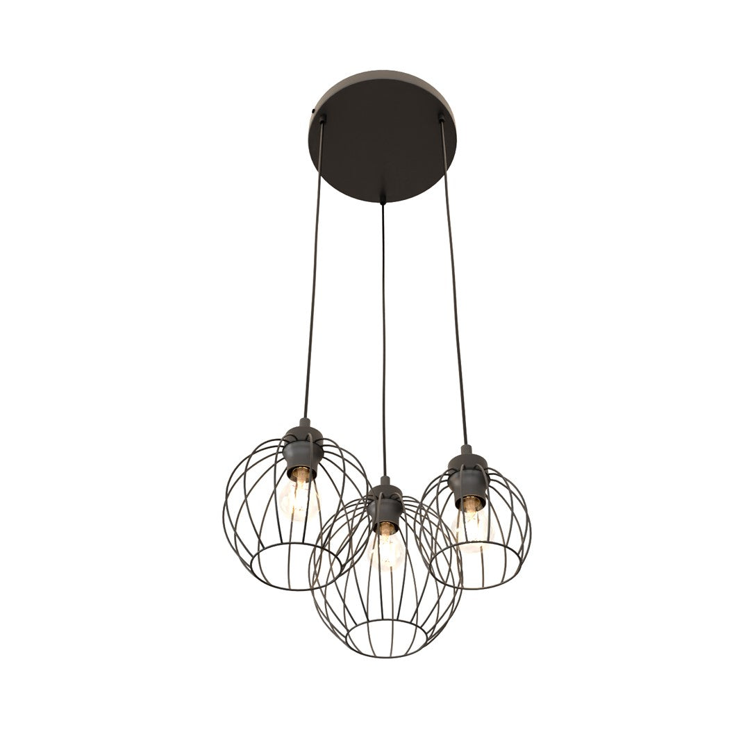 Hanglamp - NANDO 3PREM ZWART