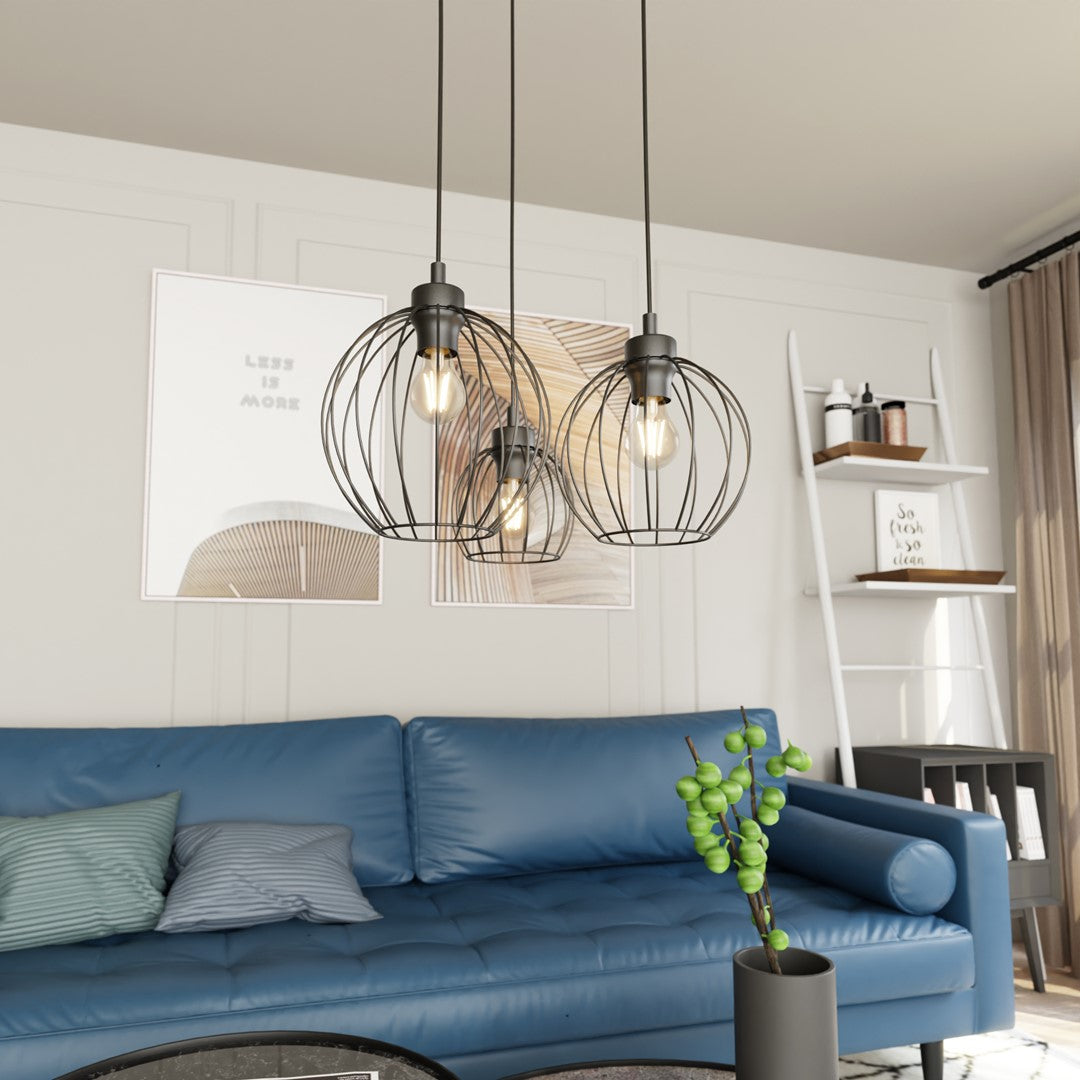 Hanglamp - NANDO 3PREM ZWART