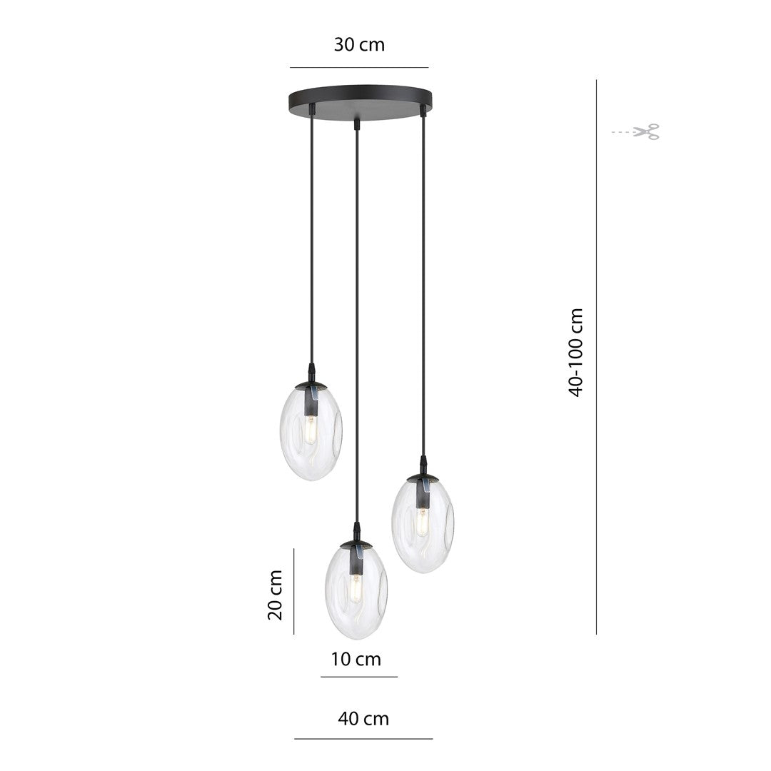 Hanglamp - ASTRAL 3 BL PREMIUM TRANSPARANT