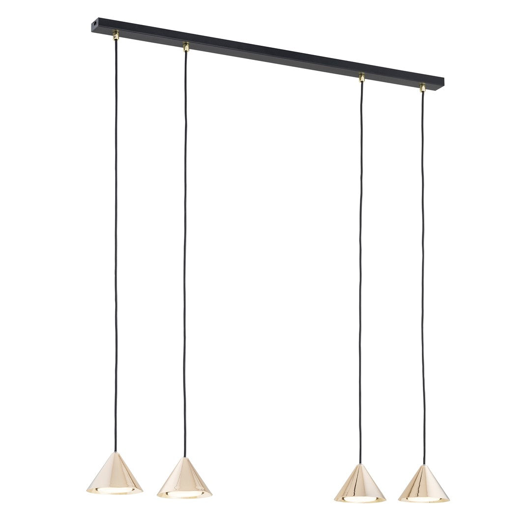 Hanglamp - ELIT 4 BL GOUD