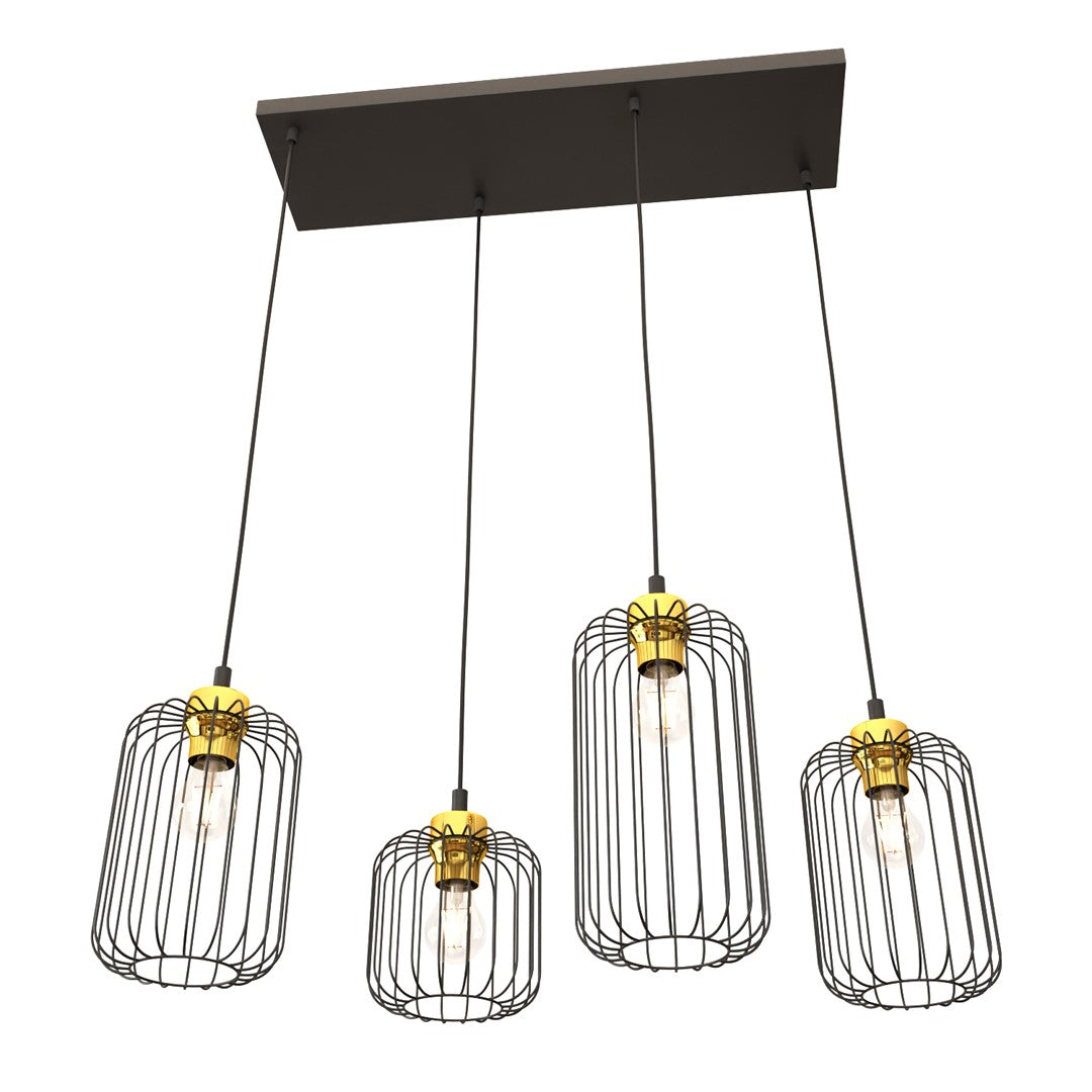 Hanglamp - VANDER 4 BL GOUD