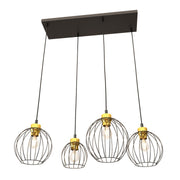 Hanglamp - NANDO 4 BL GOUD