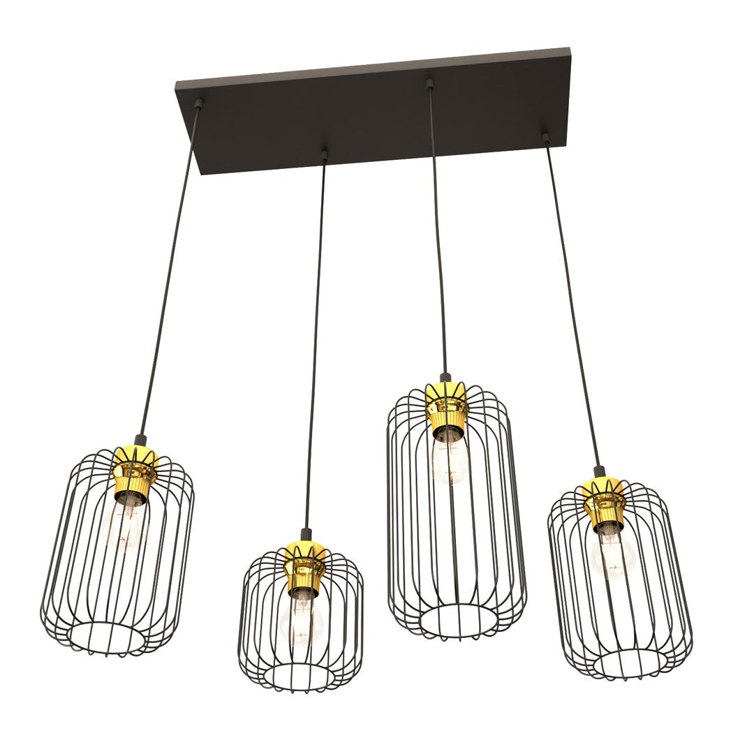 Hanglamp - VANDER 4 BL GOUD