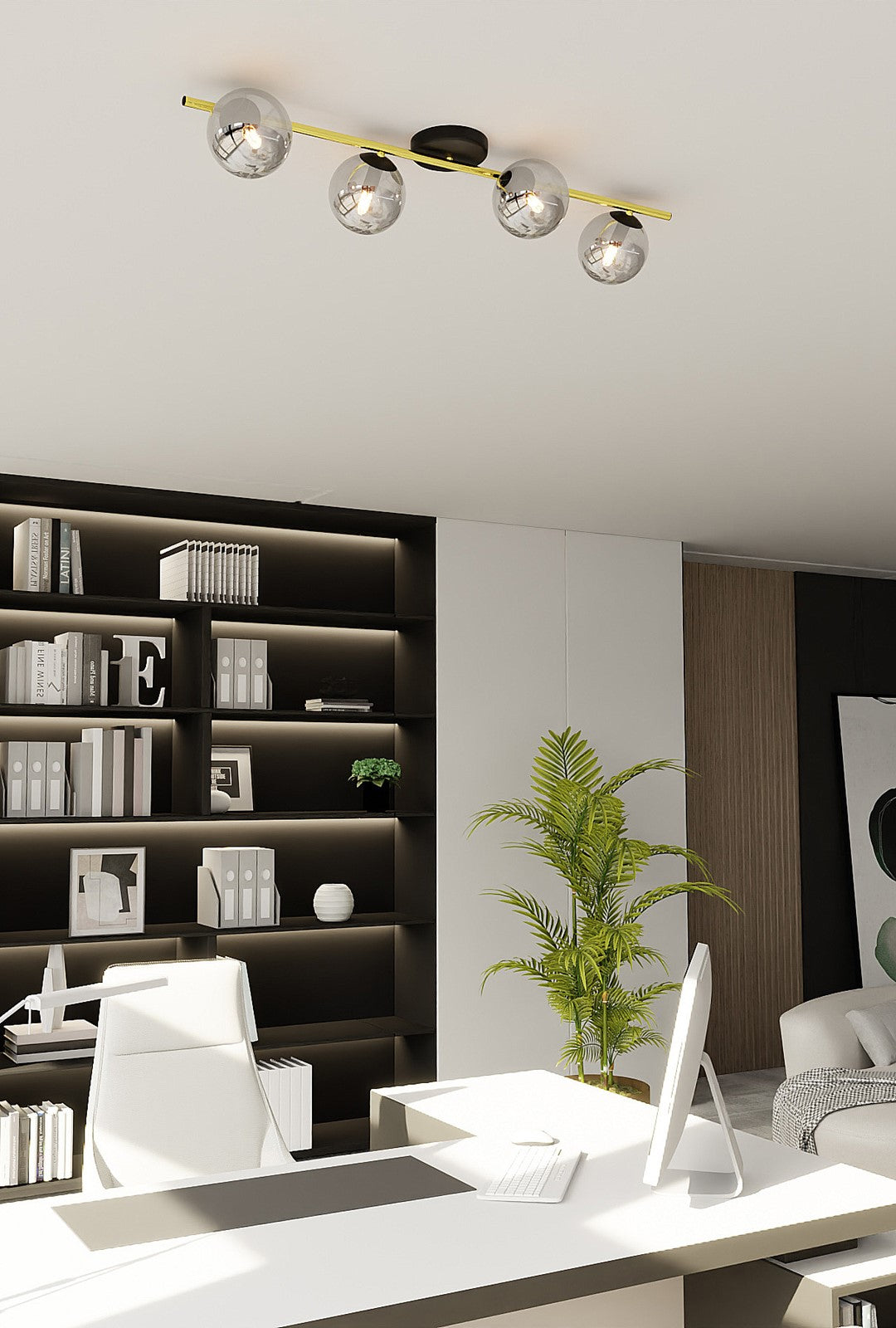 Plafondlamp - SPLENDI 4 BL GRAFIET