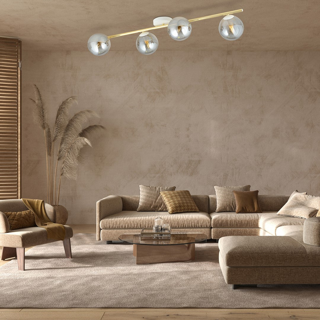 Plafondlamp - SPLENDI 4 WIT GRAFIET