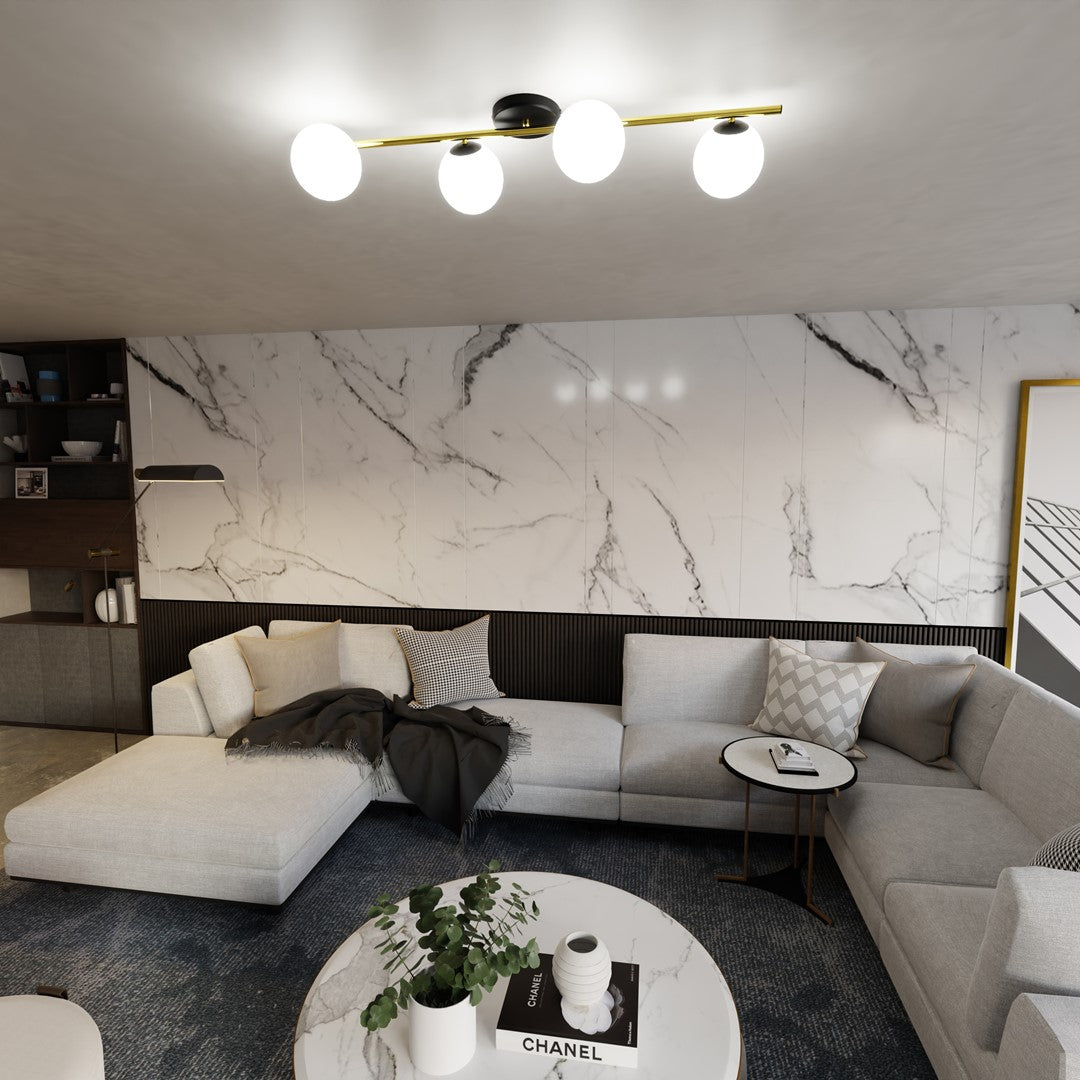 Plafondlamp - SPLENDI 4 BL OPAAL