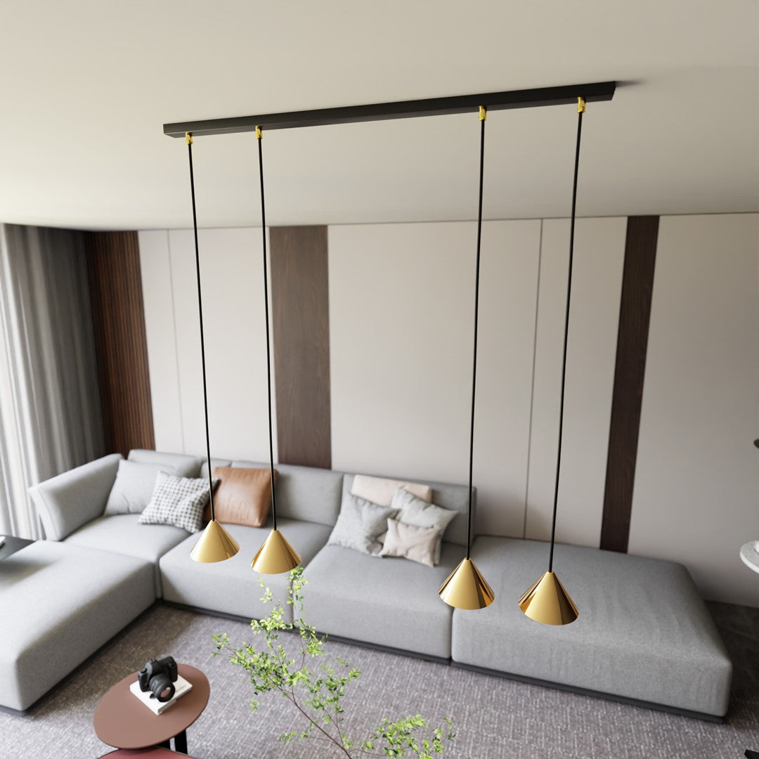 Hanglamp - ELIT 4 BL GOUD