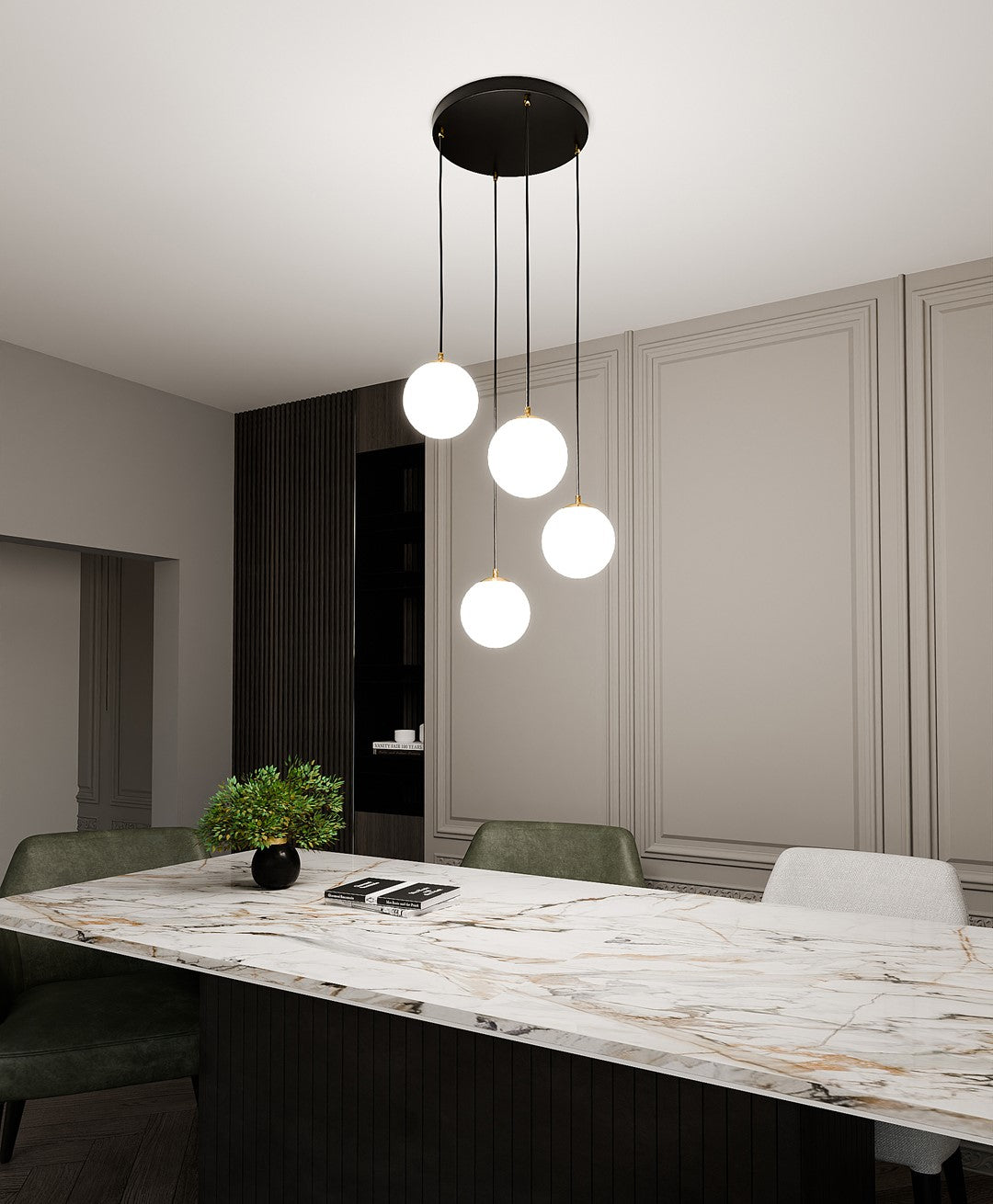 Hanglamp - ROYAL 4 BLAUW