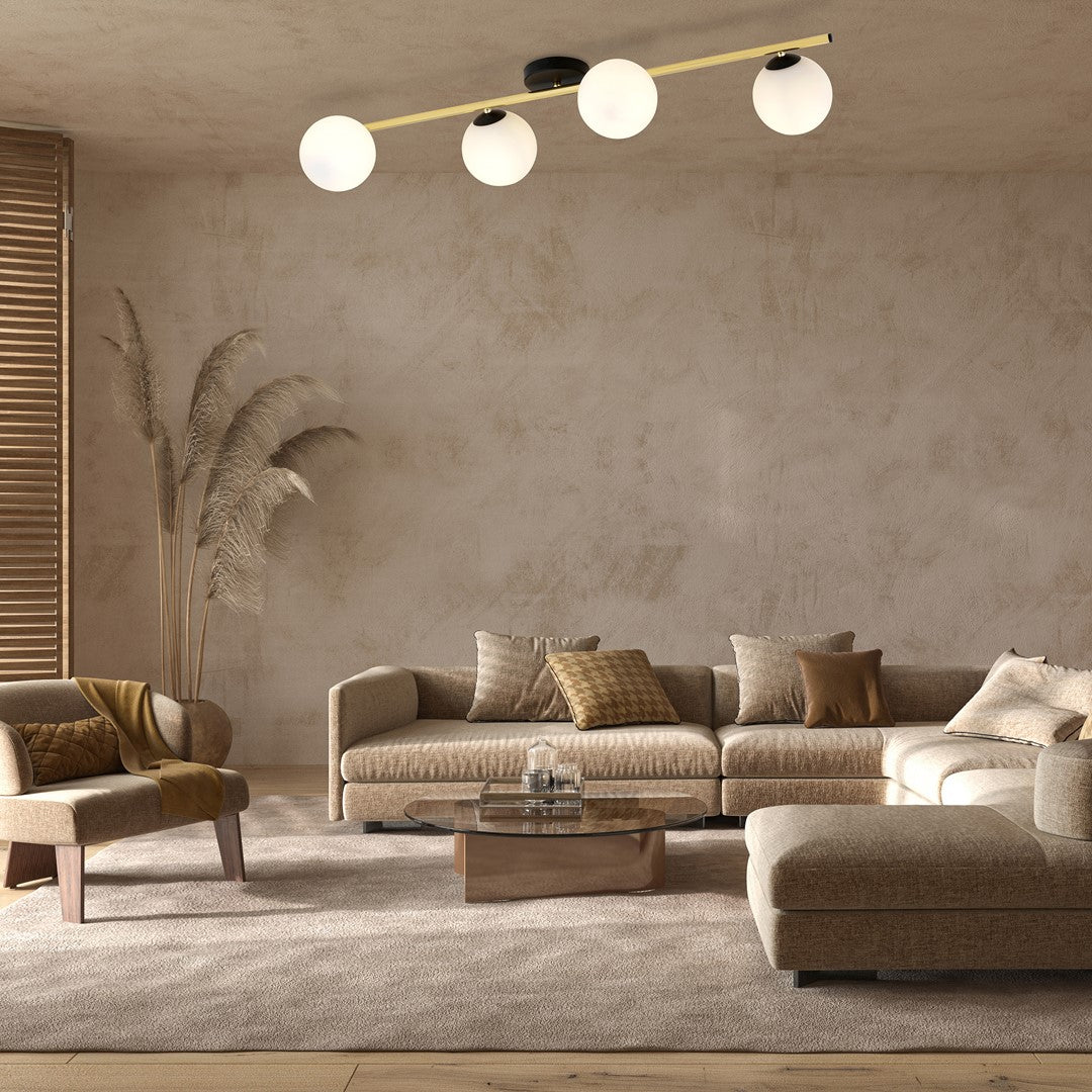 Plafondlamp - SPLENDI 4 BL OPAAL