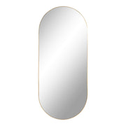 Jersey Mirror - Spiegel, staal, in messinglook 35x80 cm