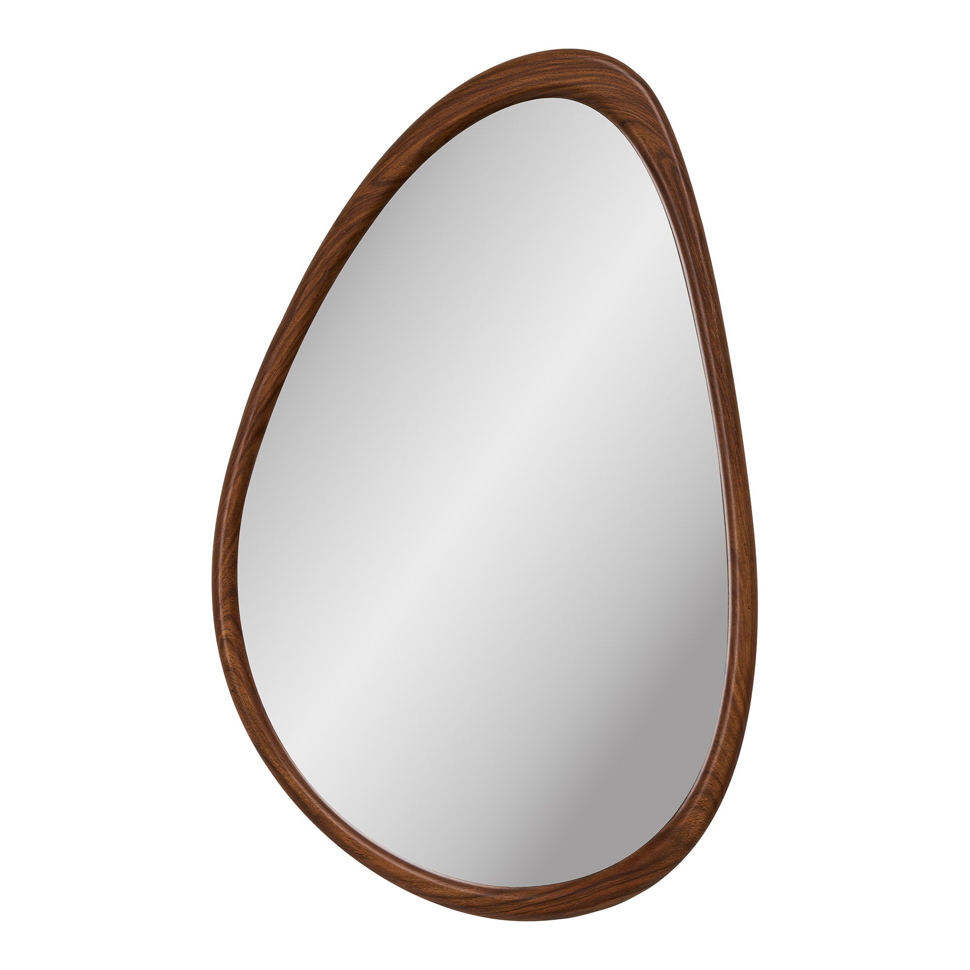 Luxon Mirror - Spiegel, organische vorm, houtlook, 50x80 cm