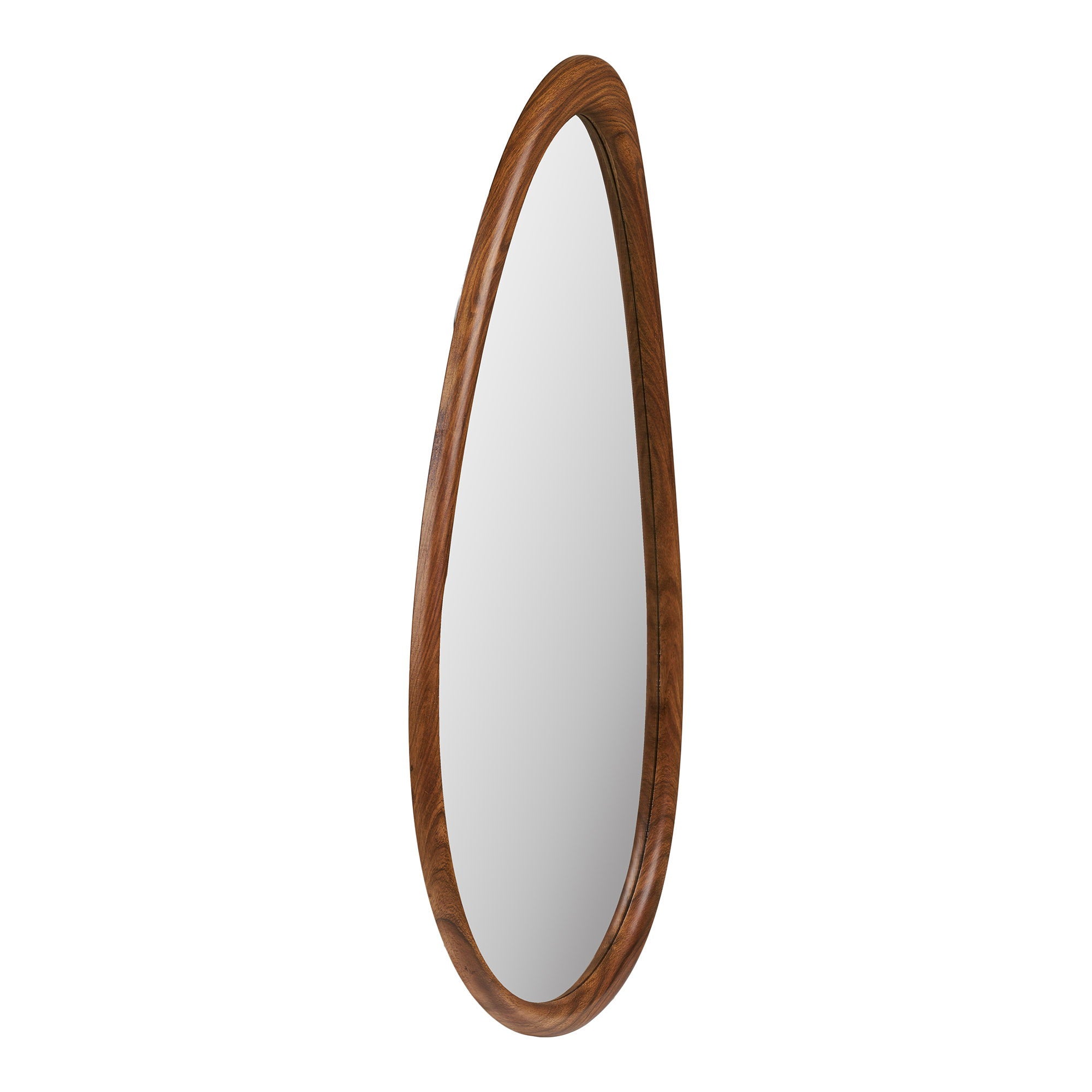 Luxon Mirror - Spiegel, organische vorm, houtlook, 50x80 cm