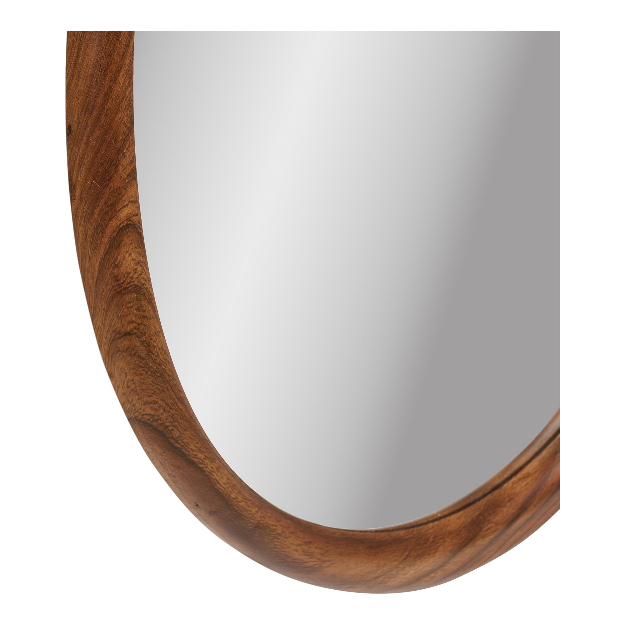 Luxon Mirror - Spiegel, organische vorm, houtlook, 50x80 cm