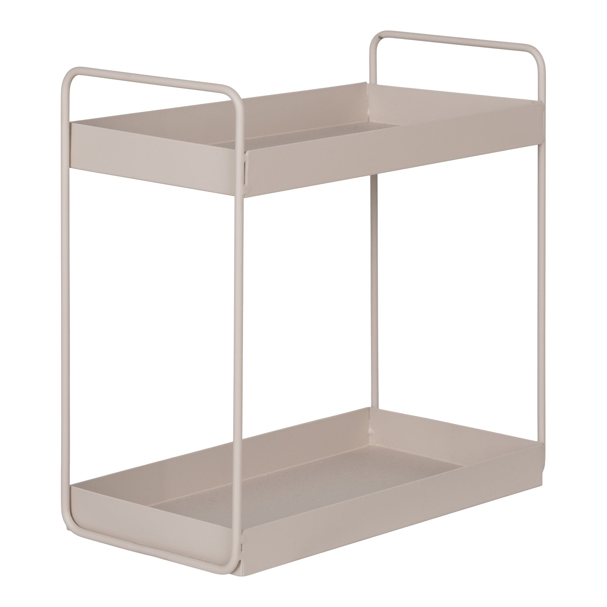 Rabo Staande Dubbele Plank - Staande dubbele plank, staal, zandkleurig, 2 planken 30x15x31 cm
