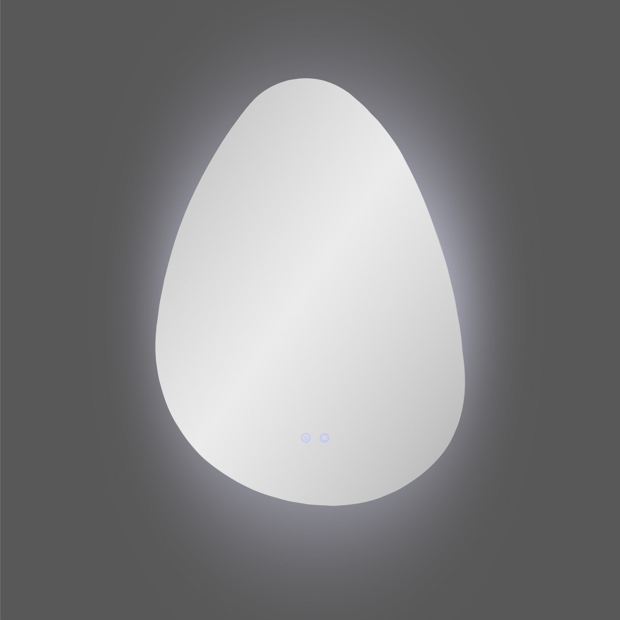 Kiama-spiegel - met LED, anti-condens en 3 lichtstanden, organische vorm, 58×80 cm