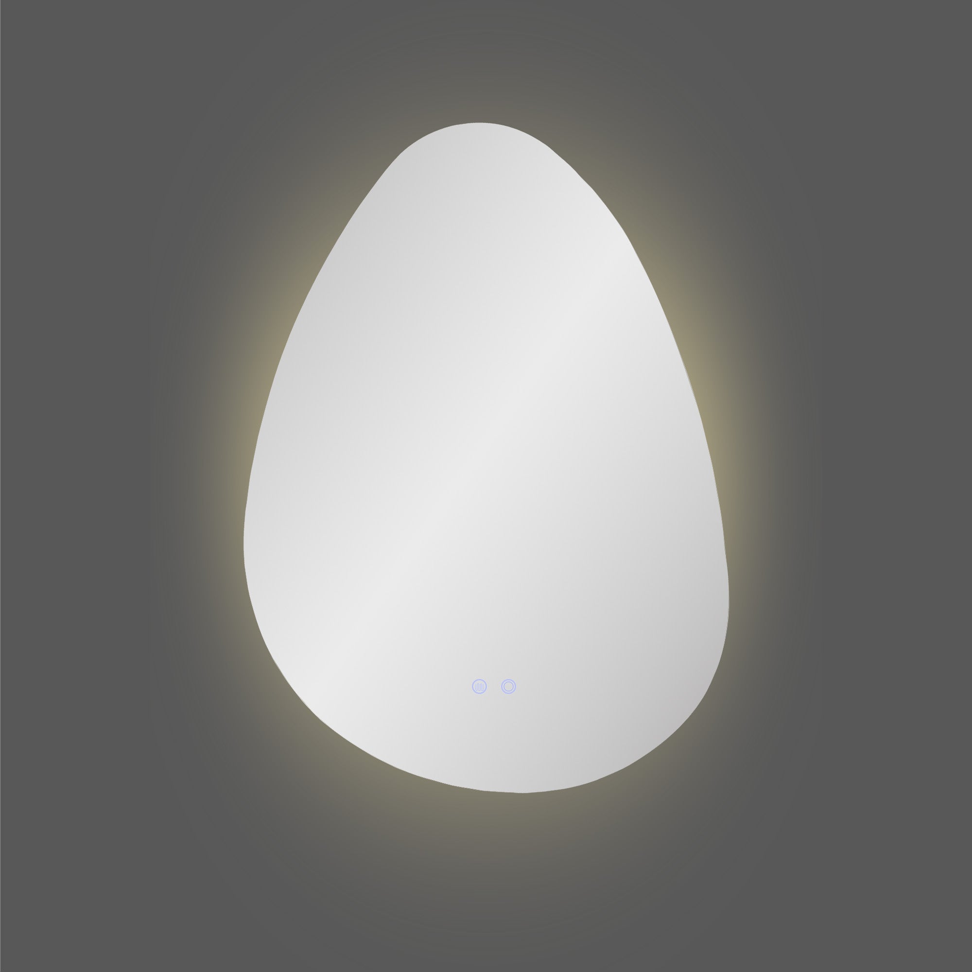 Kiama-spiegel - met LED, anti-condens en 3 lichtstanden, organische vorm, 58×80 cm