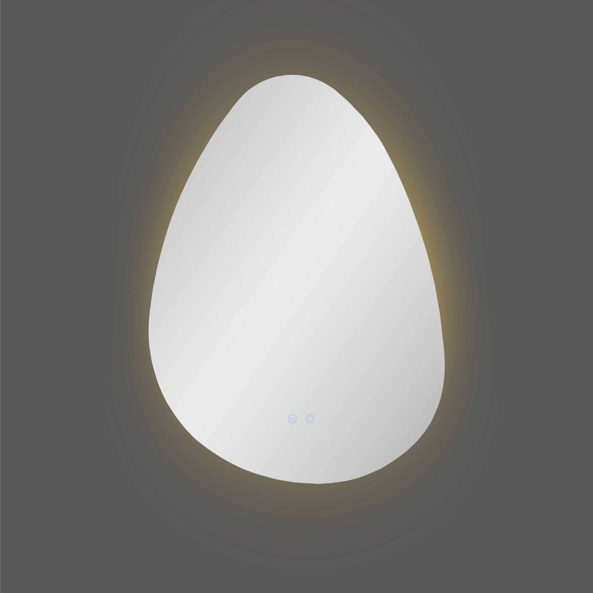 Kiama-spiegel - met LED, anti-condens en 3 lichtstanden, organische vorm, 58×80 cm
