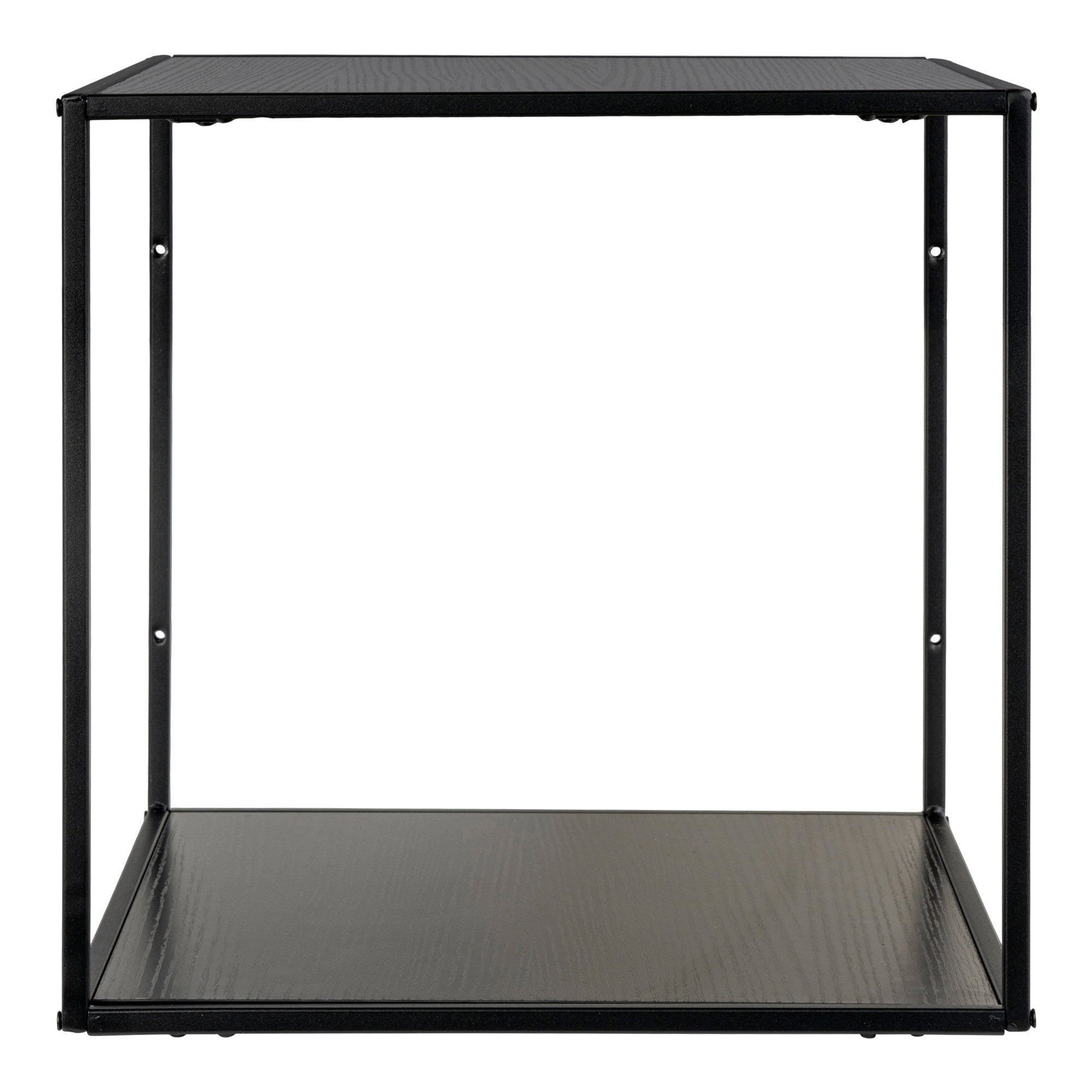 Vita Wallshelf - wandplank, zwart, zwart frame 36x36x36 cm