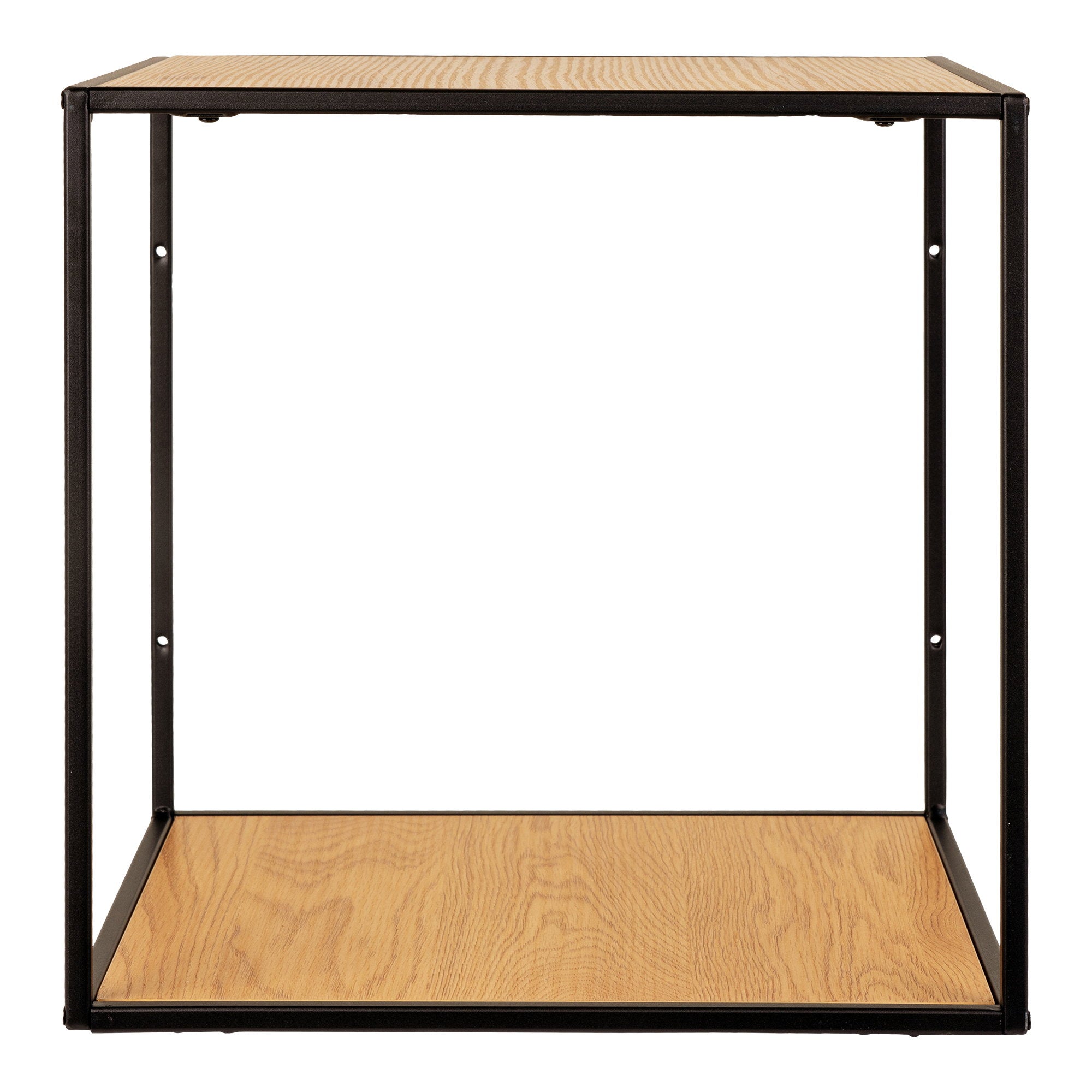 Vita Wallshelf - wandplank, eikenlook, zwart frame 36x36x36 cm