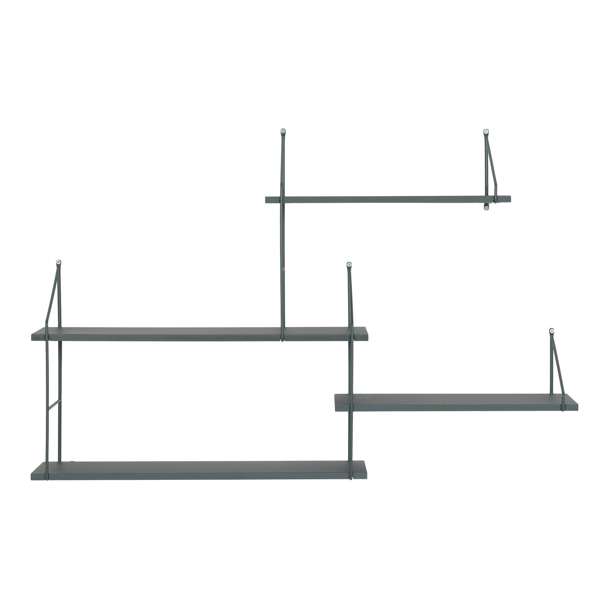 Harlem Wandrek - Wandrek, 4 groene planken, groen frame 99x17,5x62 cm