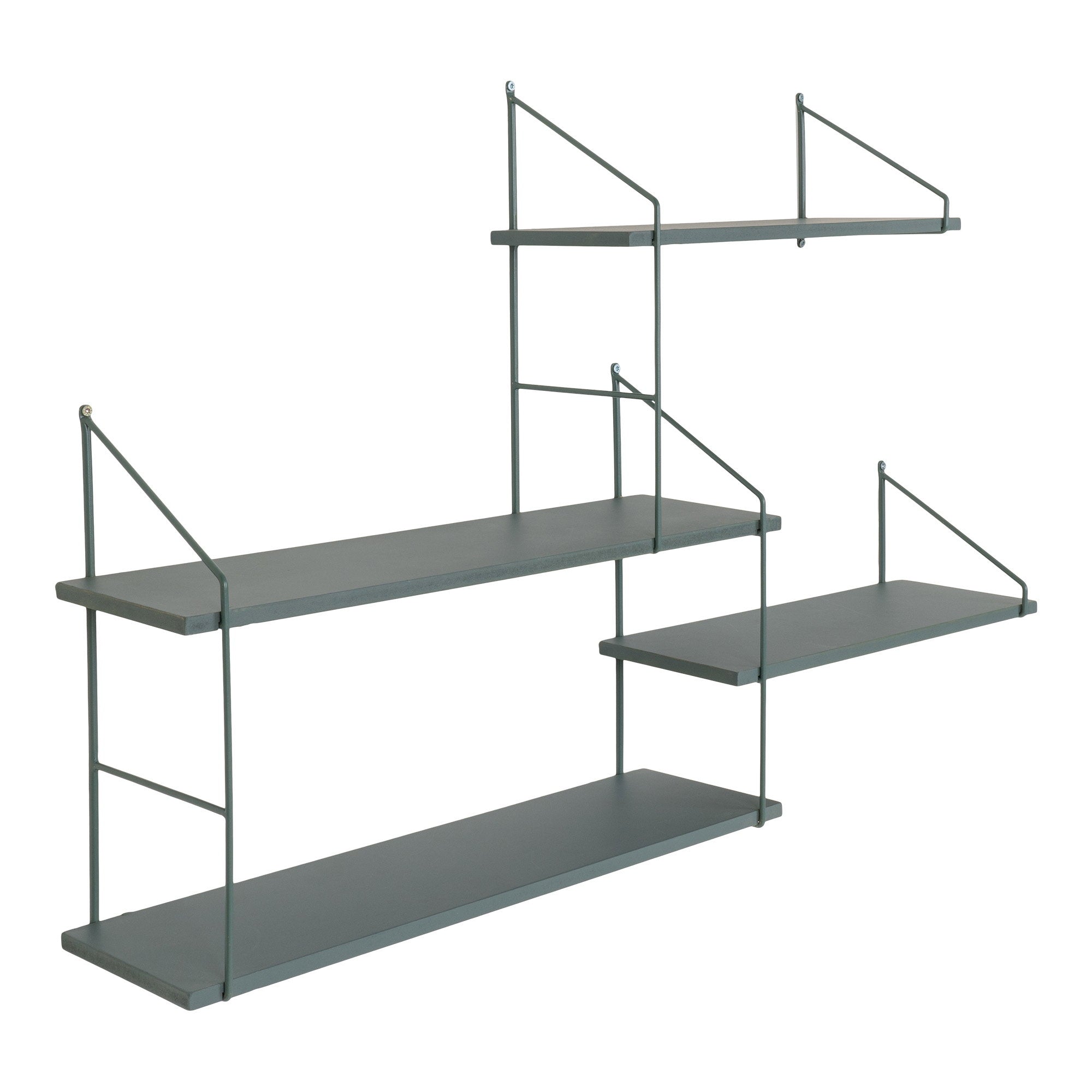 Harlem Wandrek - Wandrek, 4 groene planken, groen frame 99x17,5x62 cm