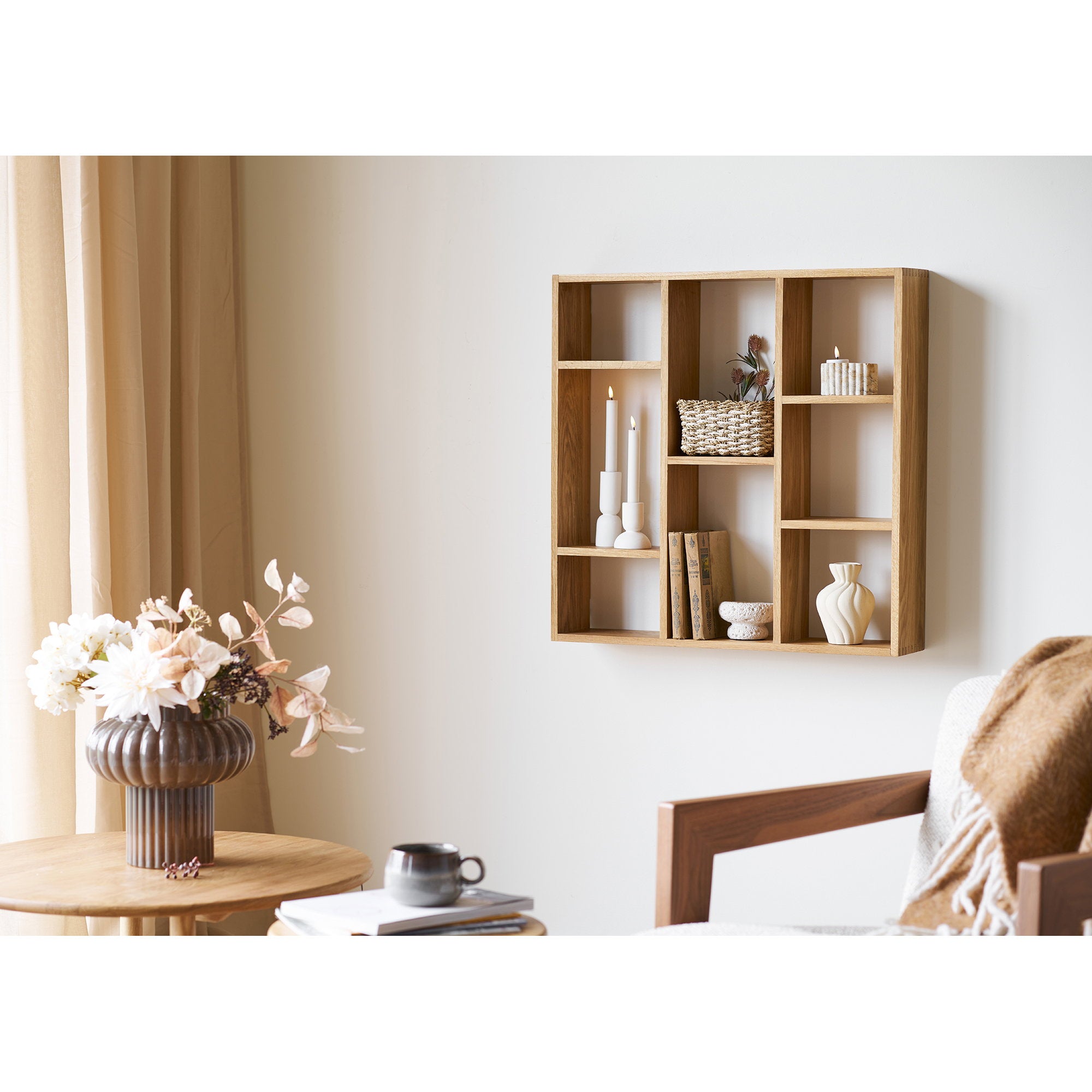 Townsville Wandplank - Wandplank, eiken 15x70x70 cm