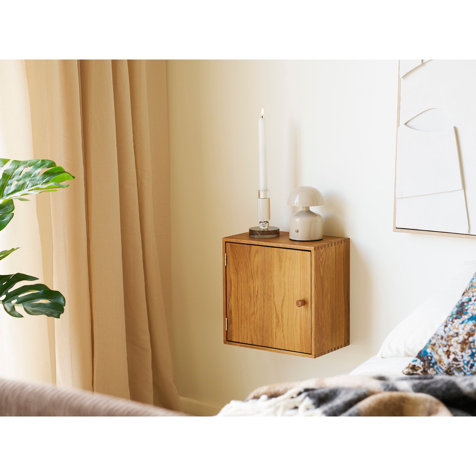 Townsville Wandplank met deur - Wandplank met deur, eiken 18x30x30 cm