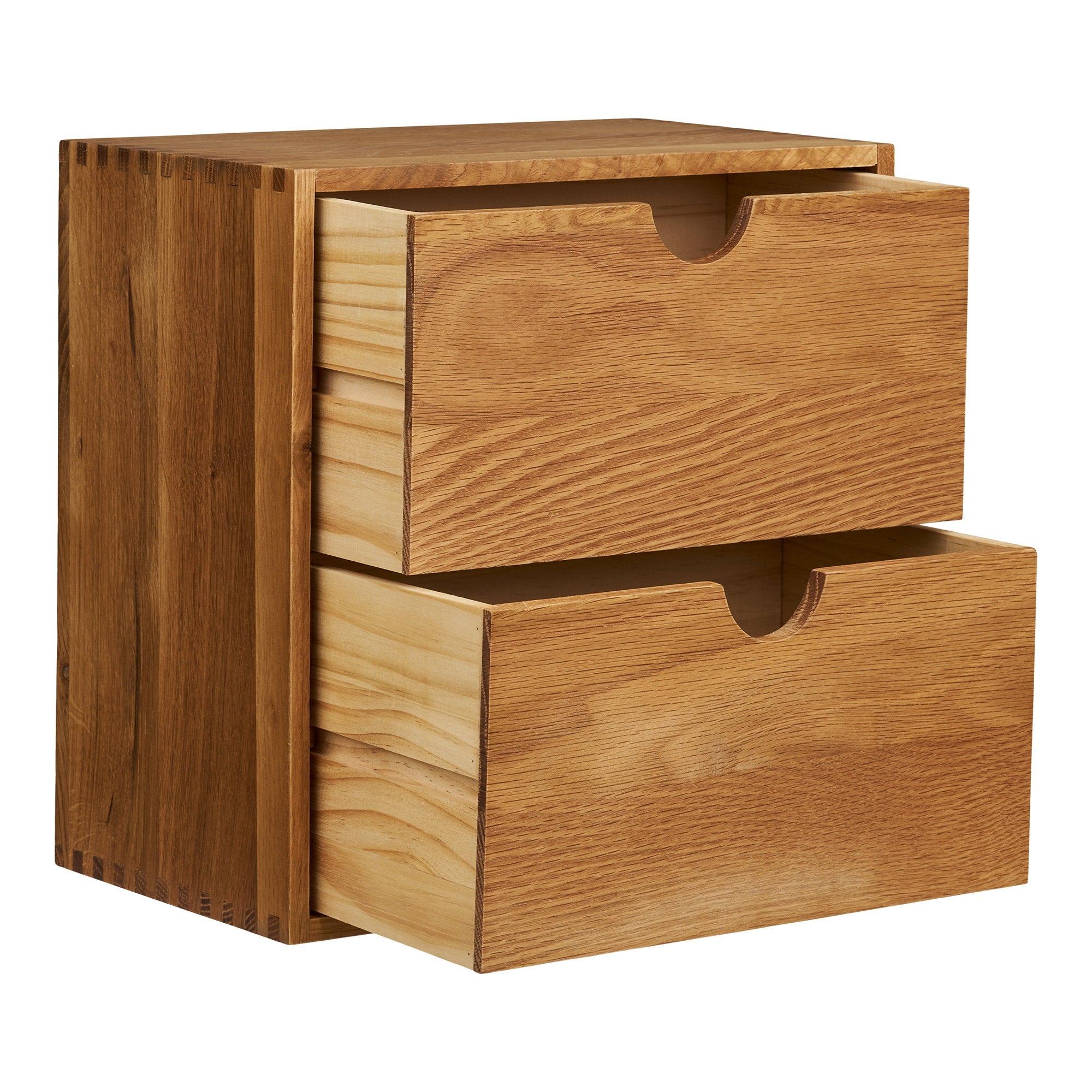 Townsville Wandplank met lades - Wandplank met lades, eiken 18x30x30 cm