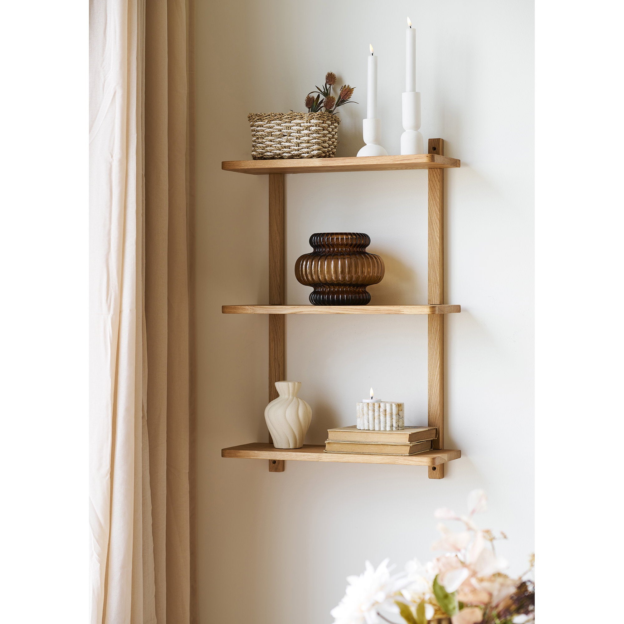 Townsville Wandplank - Wandplank, eiken 20x50x75 cm