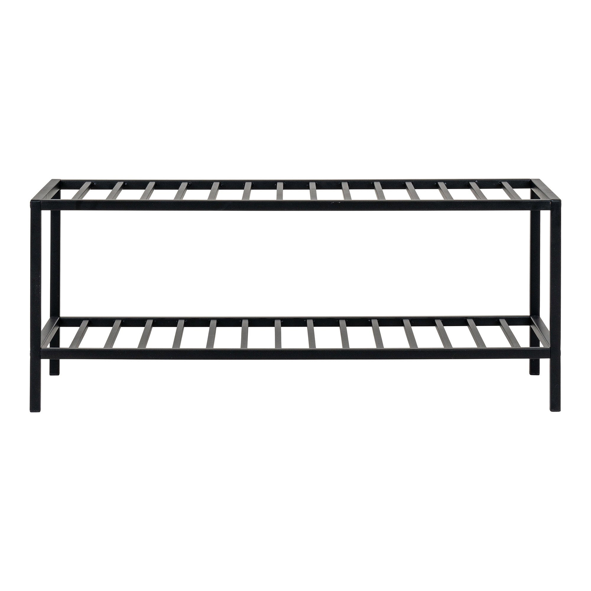 Vita schoenenrek - Schoenenrek, 2 planken, zwart stalen frame 79x34 cm