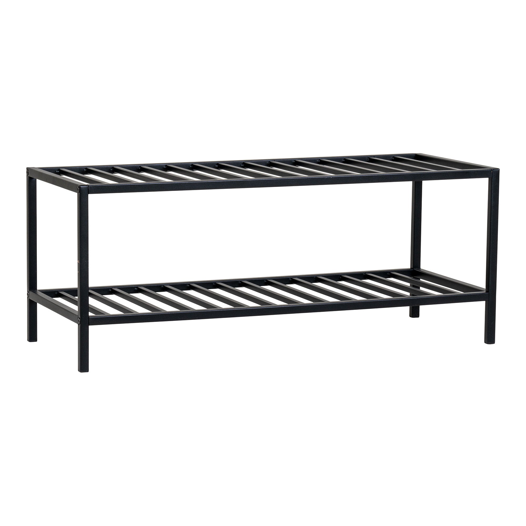 Vita schoenenrek - Schoenenrek, 2 planken, zwart stalen frame 79x34 cm
