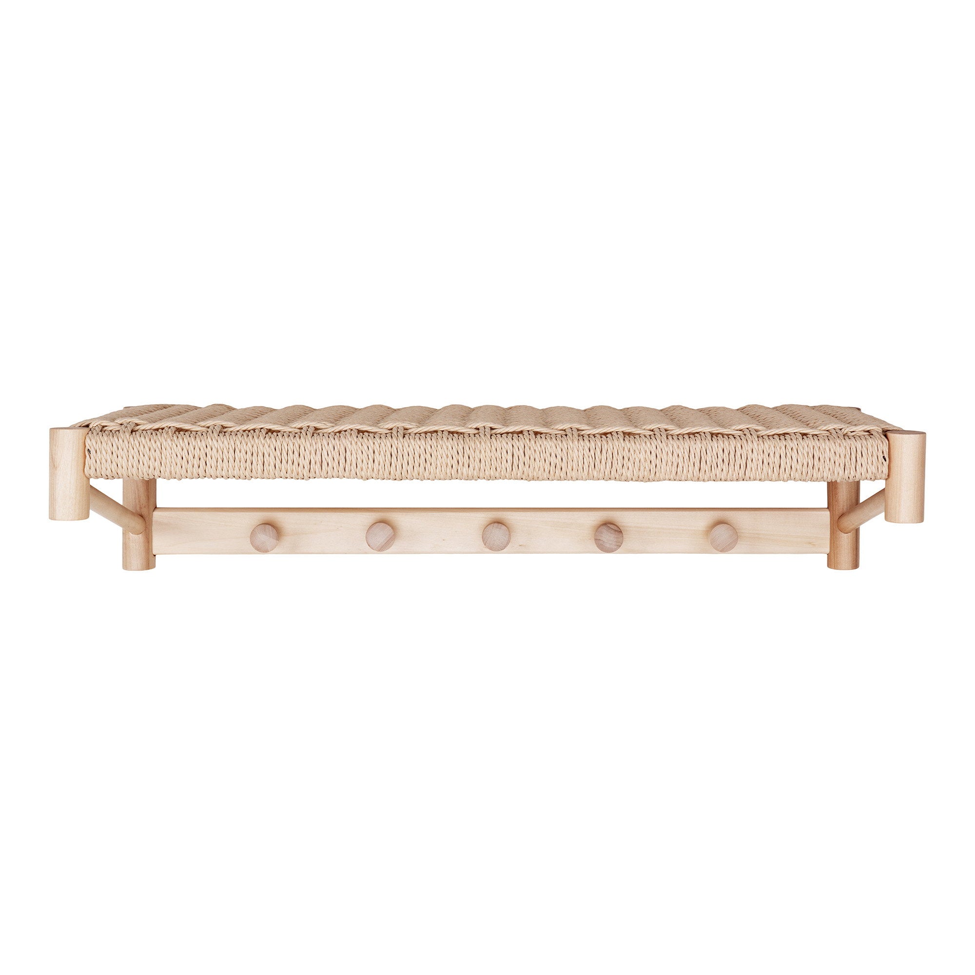 Abano Hoedenplank - Hoedenplank, populierenhout/natuurlijk riet, naturel 78 x 31 cm
