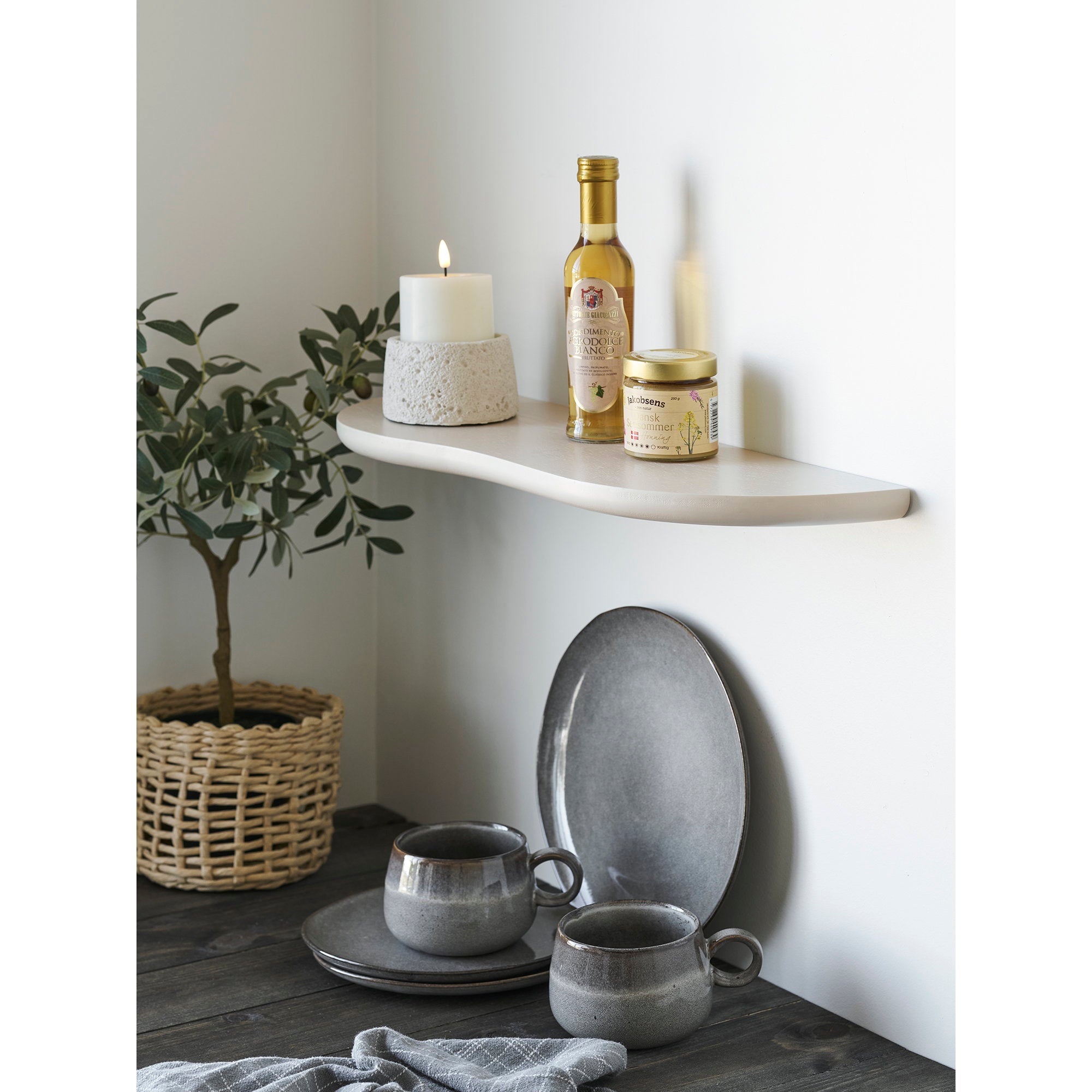 Botta Wandplank - Wandplank, beige 57x19x2,5 cm