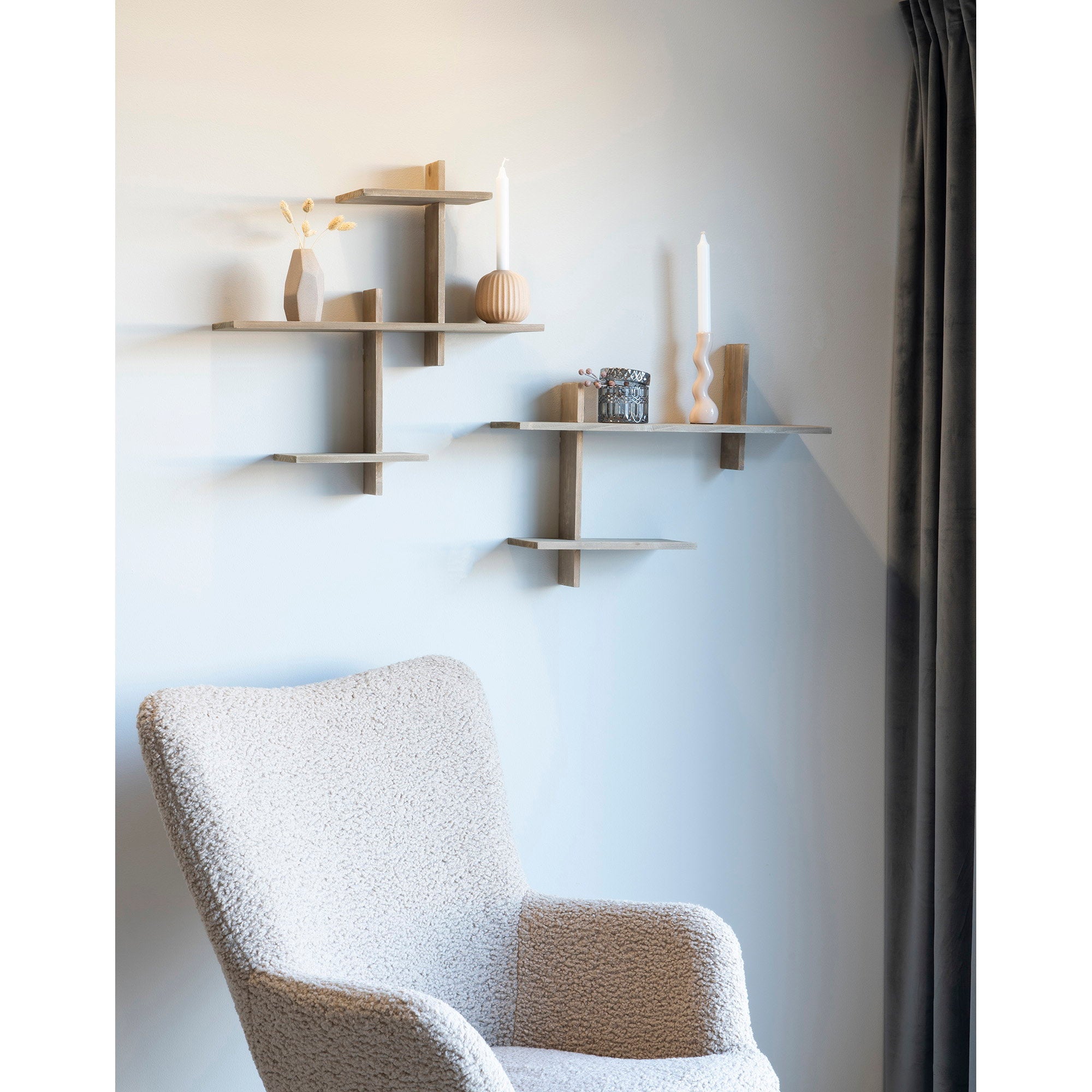Ovada Shelf - Wandplank, grenenhout 60x15x44 cm
