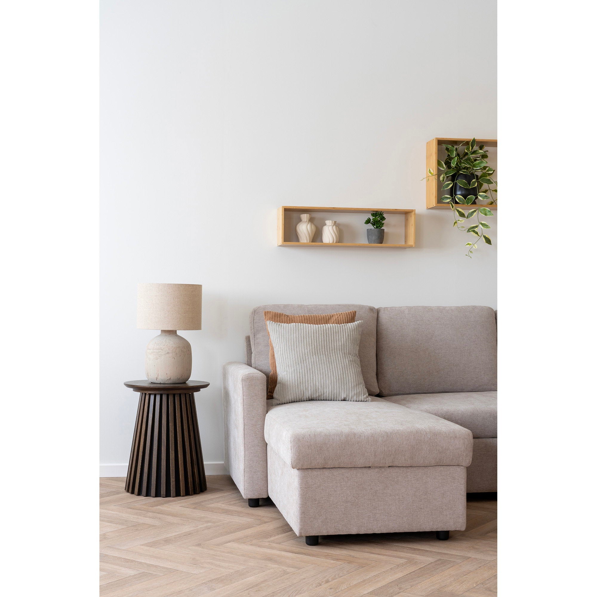 Ember Wandplank - Wandplank, bamboe, naturel 70x15x19,5 cm