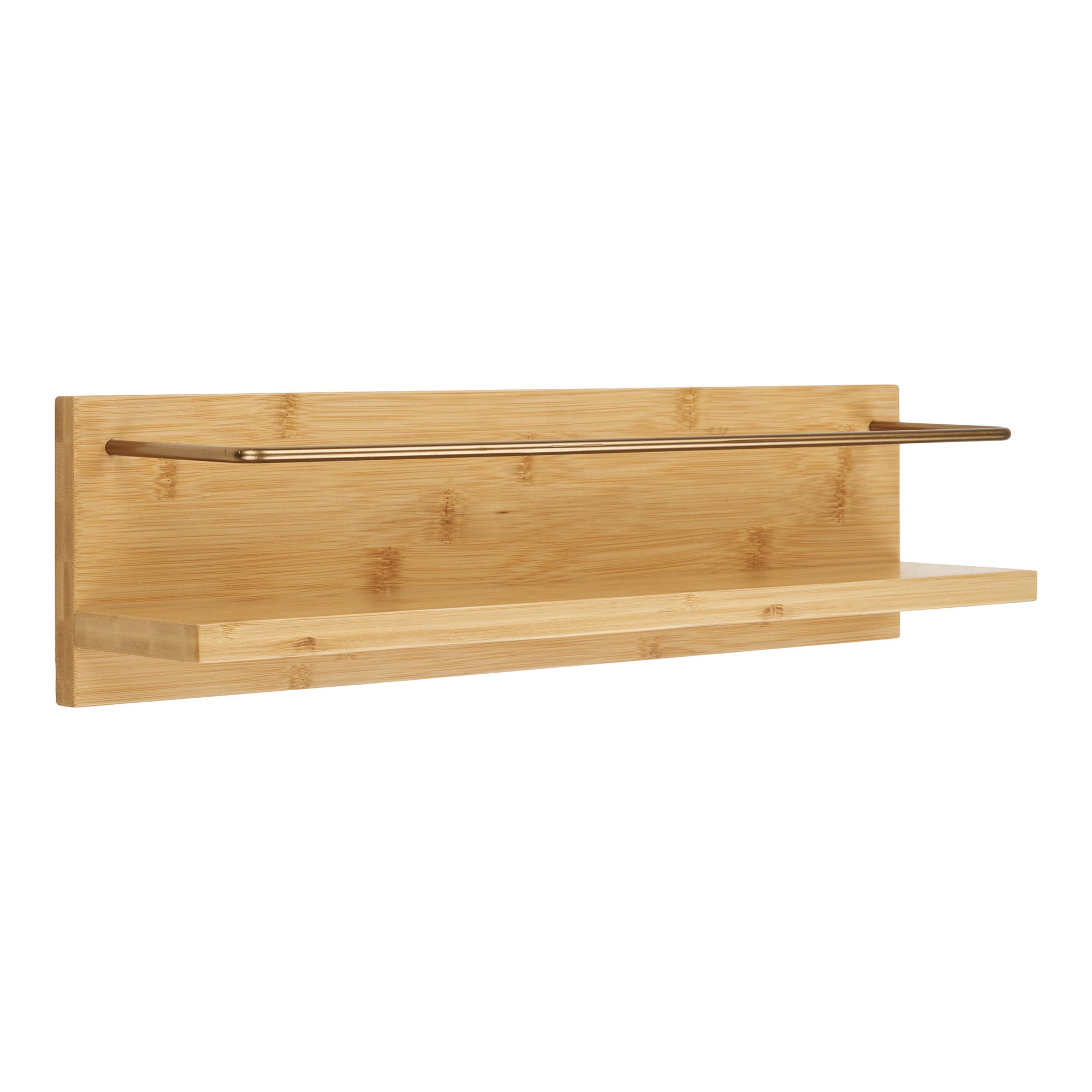 Ember Wandplank - Wandplank, bamboe, naturel 45x10x12 cm