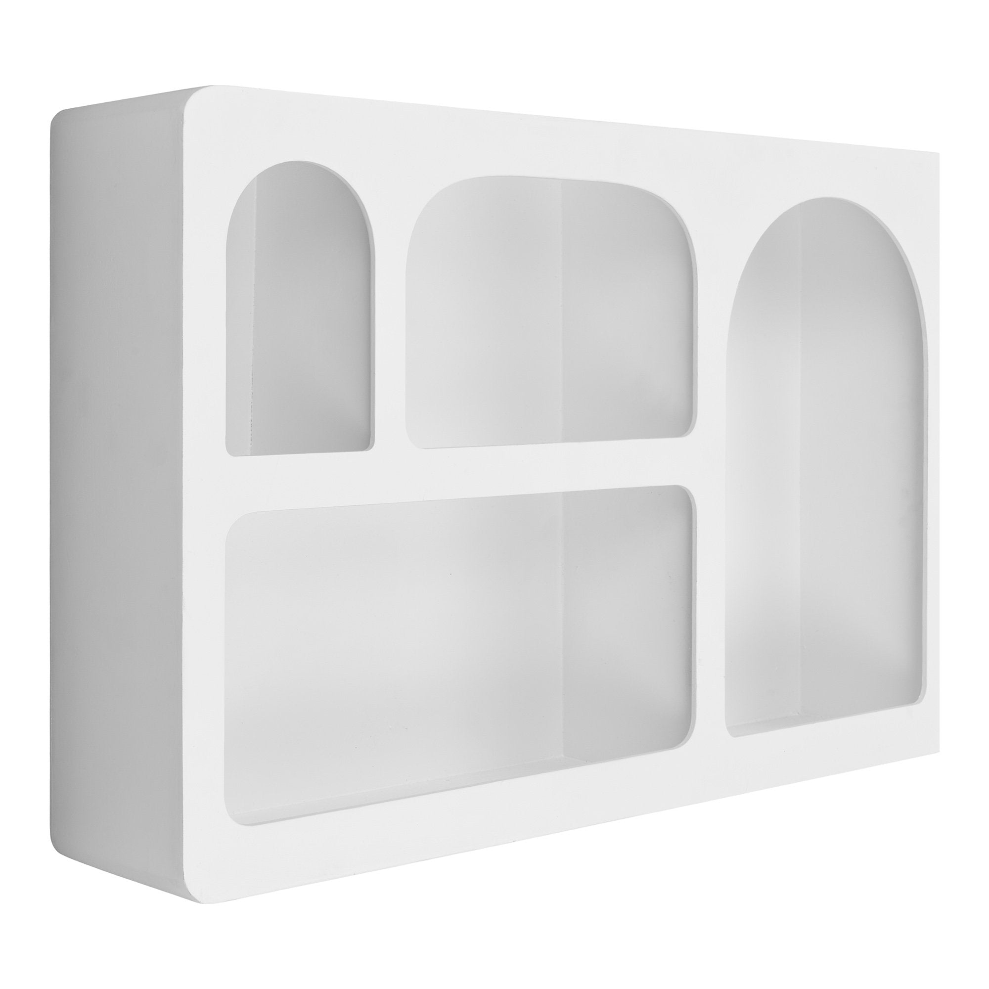 Bryne Wandplank - Wandplank, hout, wit 40x13x60 cm