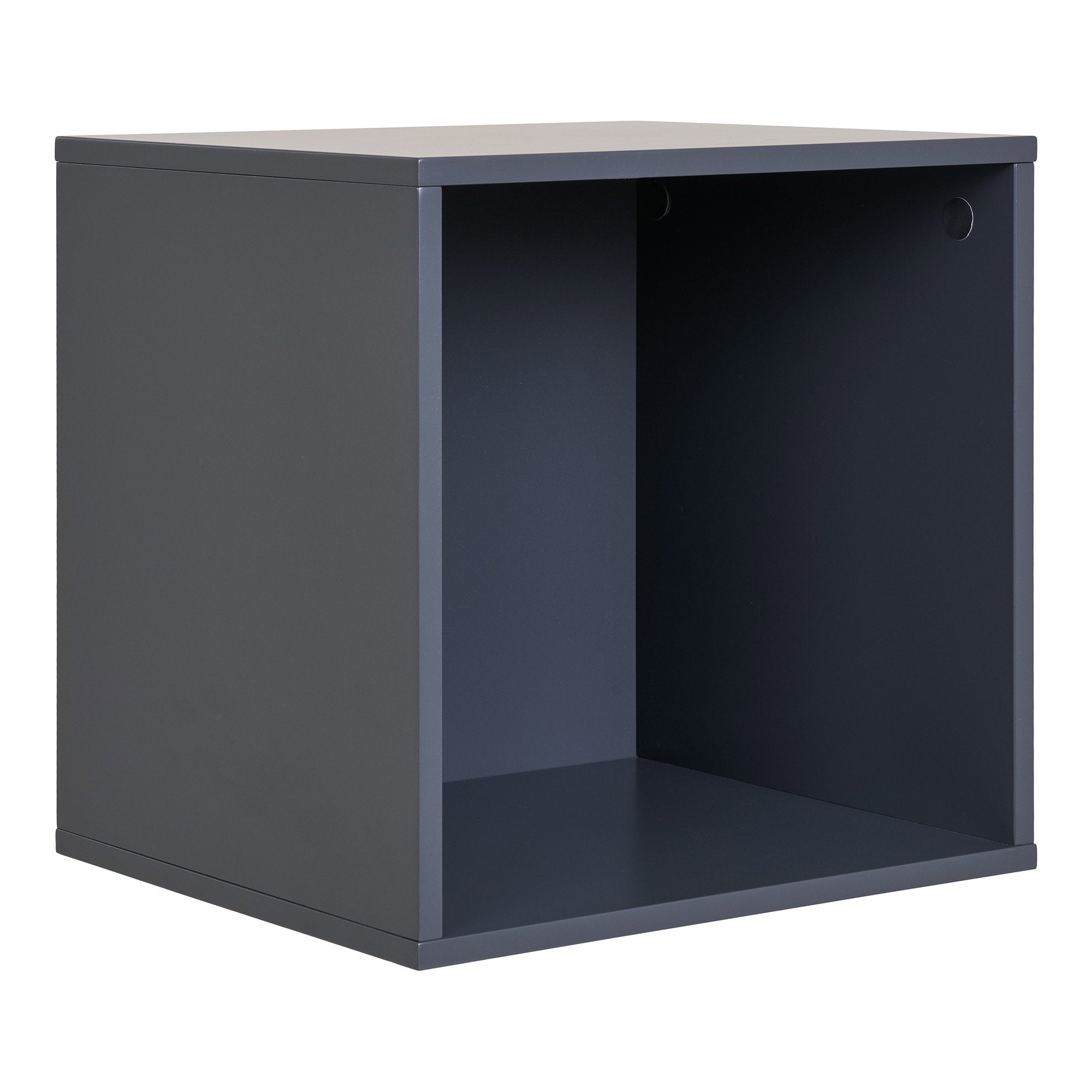 Horne Wandplank - Wandplank, geverfd hout, donkergrijs 34x30x34 cm