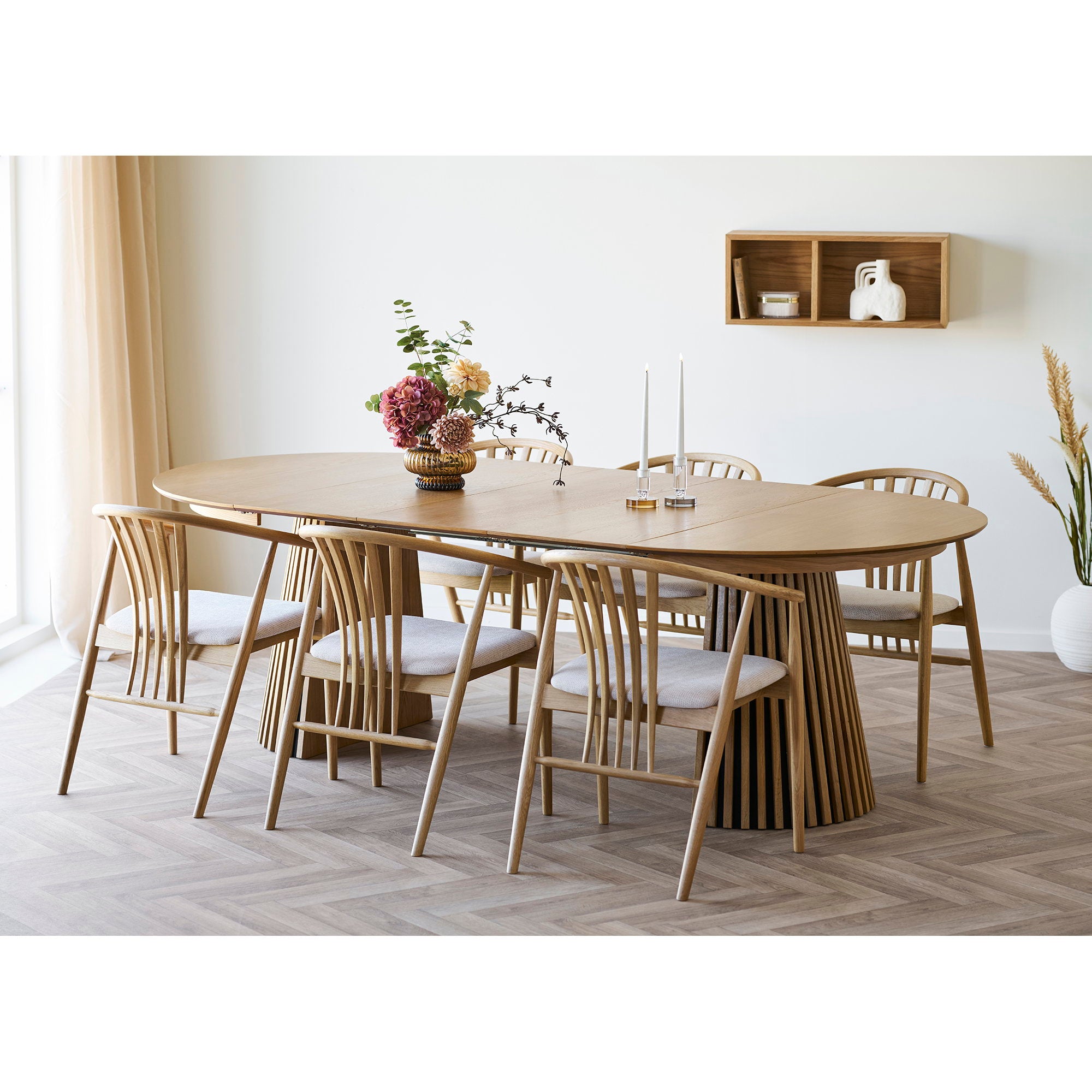 Oshawa Wandplank - Wandplank, eikenfineer, naturel 71x20x30 cm