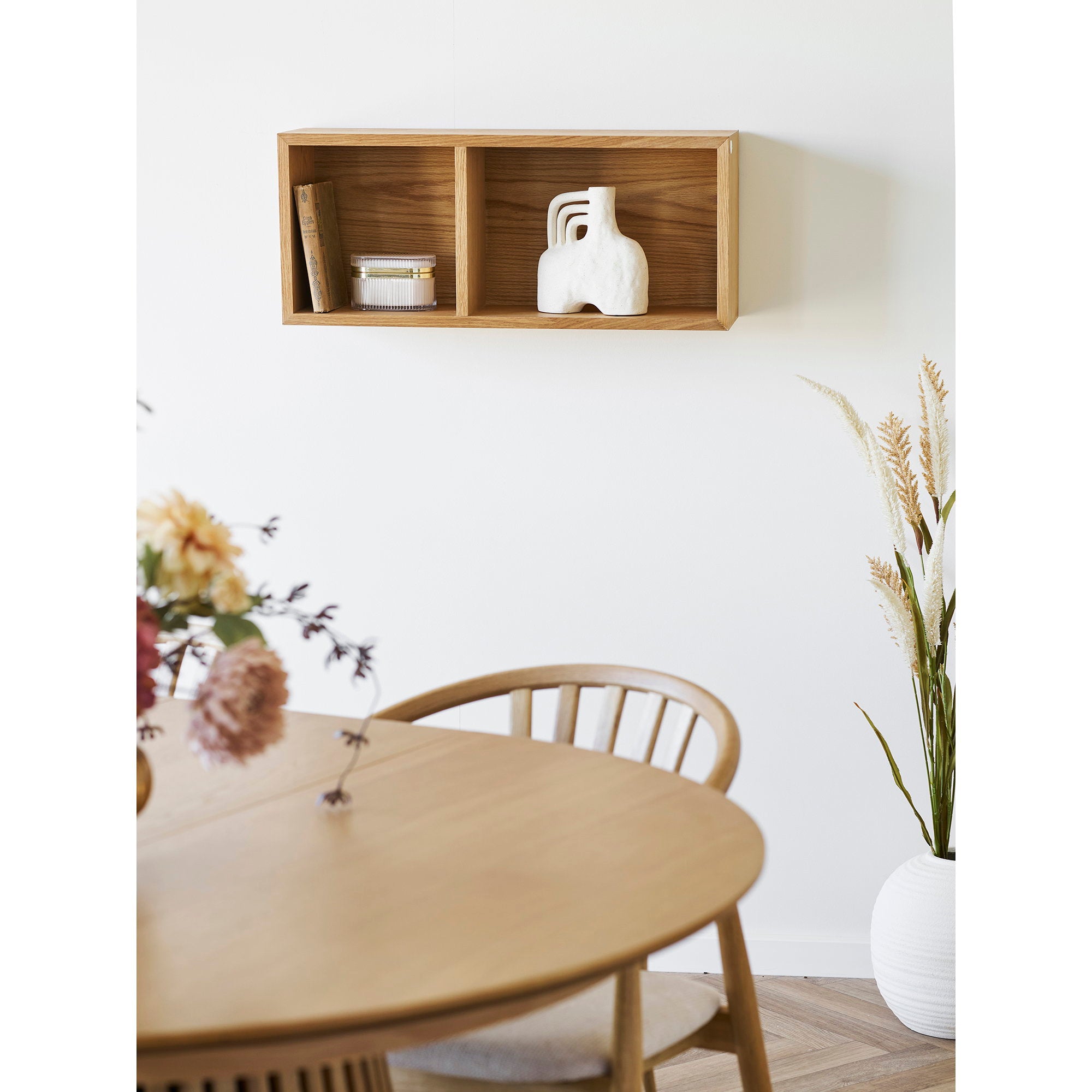 Oshawa Wandplank - Wandplank, eikenfineer, naturel 71x20x30 cm