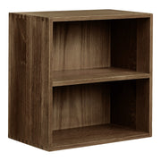 Townsville wandplank met verticale vakken - wandplank met verticale vakken, eiken, donkerbruin 30x18x30 cm