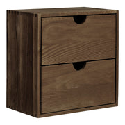 Townsville wandplank met lades - Wandplank met lades, eiken, donkerbruin 18x30x30 cm
