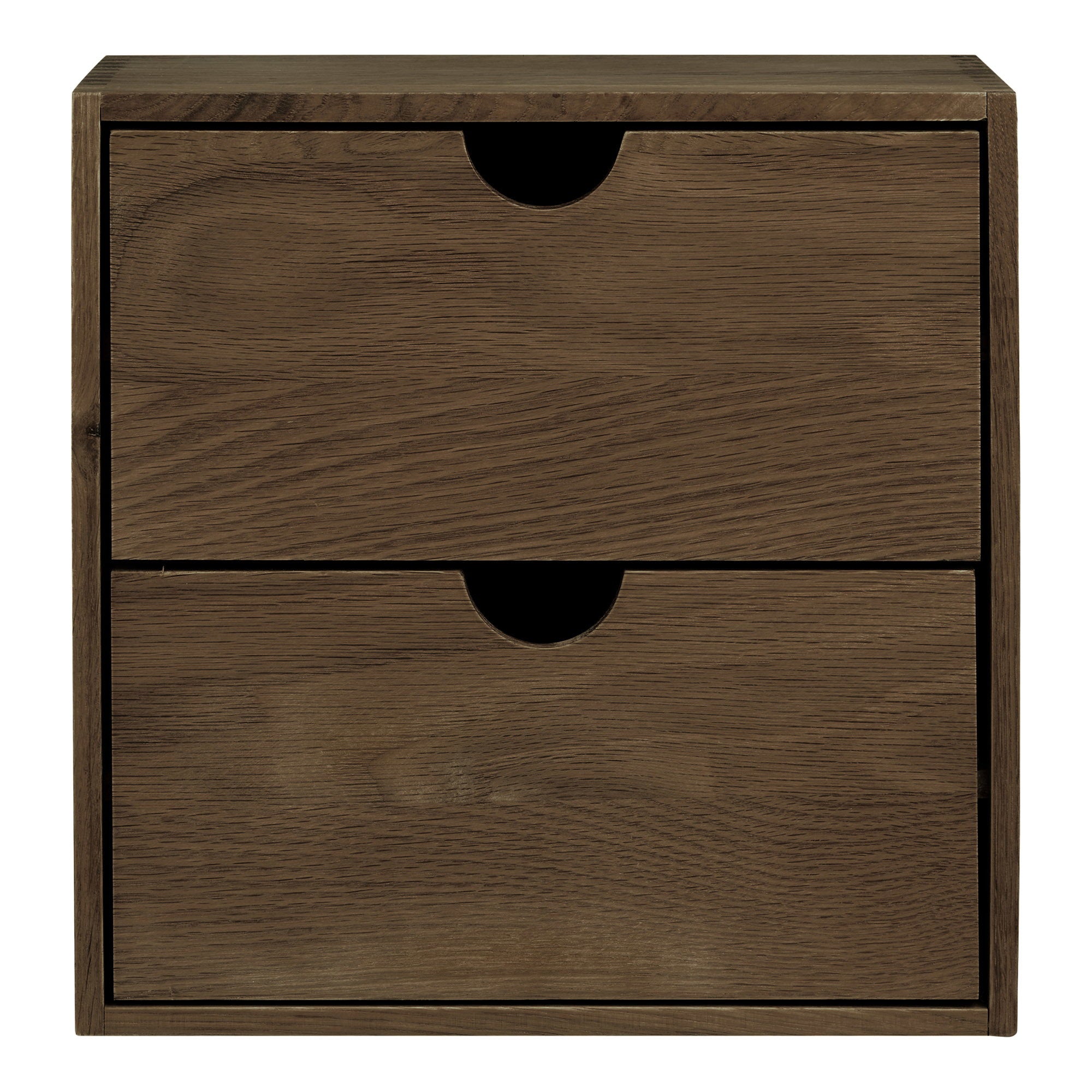 Townsville wandplank met lades - Wandplank met lades, eiken, donkerbruin 18x30x30 cm