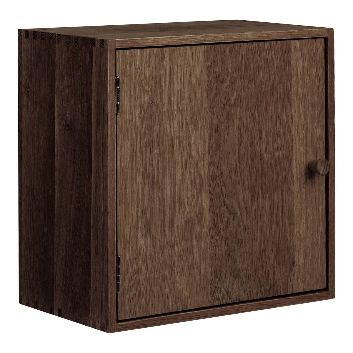 Townsville wandplank met deur - Wandplank met deur, eiken, donkerbruin 30x18x30 cm