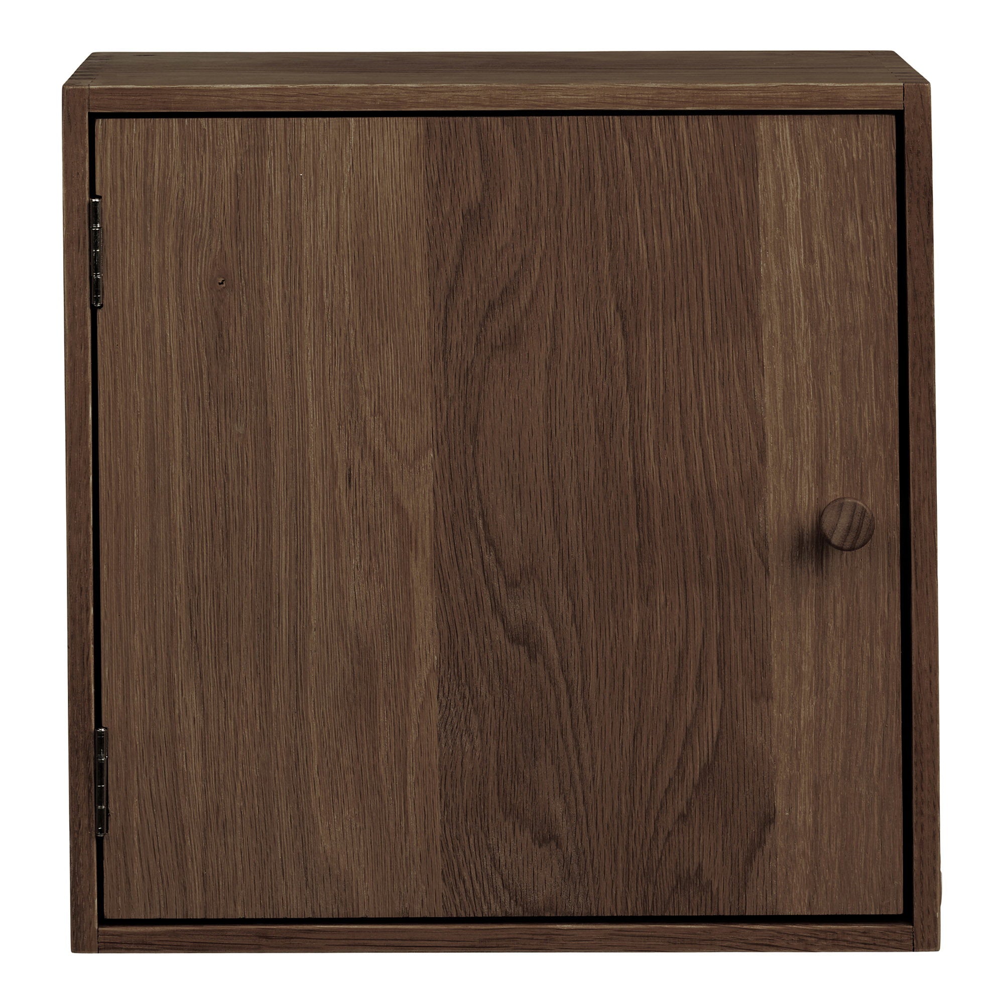 Townsville wandplank met deur - Wandplank met deur, eiken, donkerbruin 30x18x30 cm
