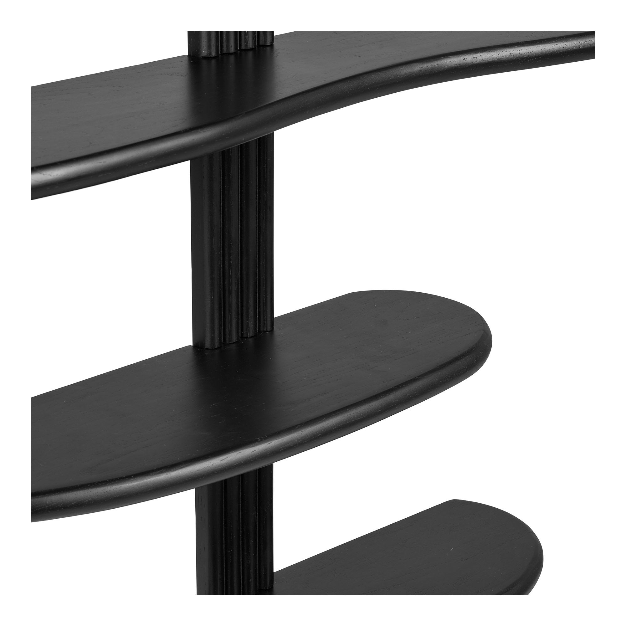 Aliano Wandplank - wandplank, eiken, zwart 80x17,5x88 cm