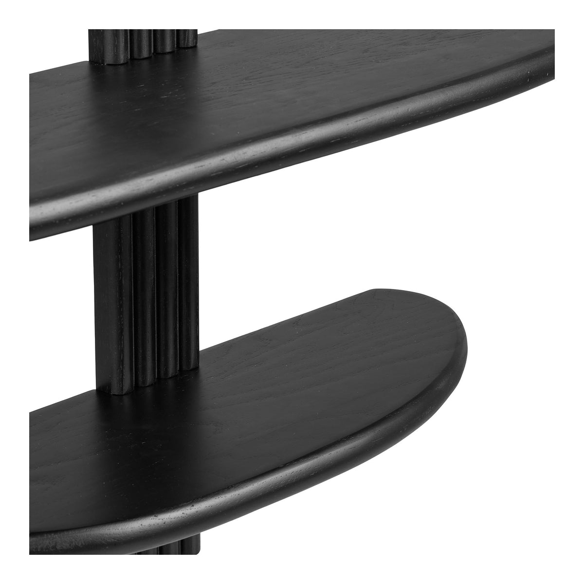 Aliano Wandplank - wandplank, eiken, zwart, 65 x 17,5 x 42,5 cm